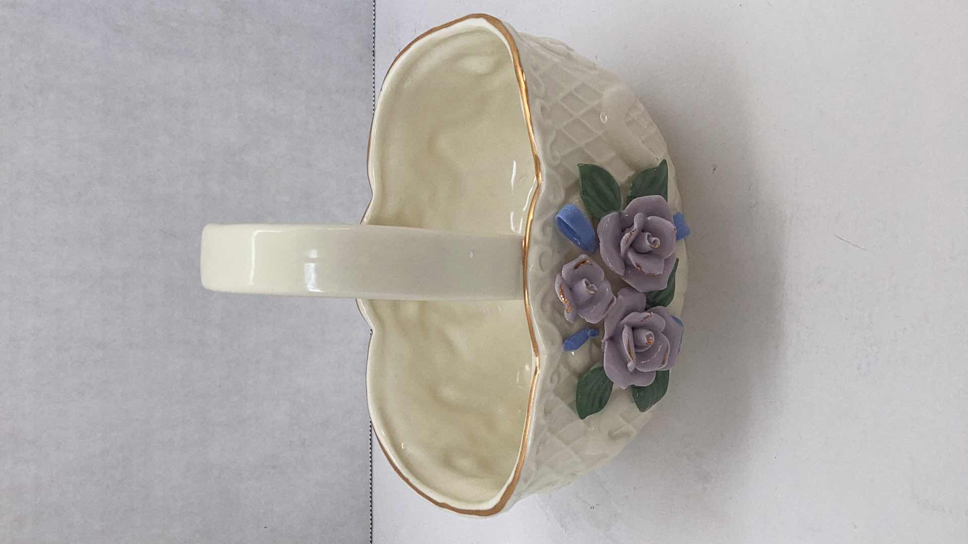 Photo 4 of PORCELAIN FLORAL BASKET