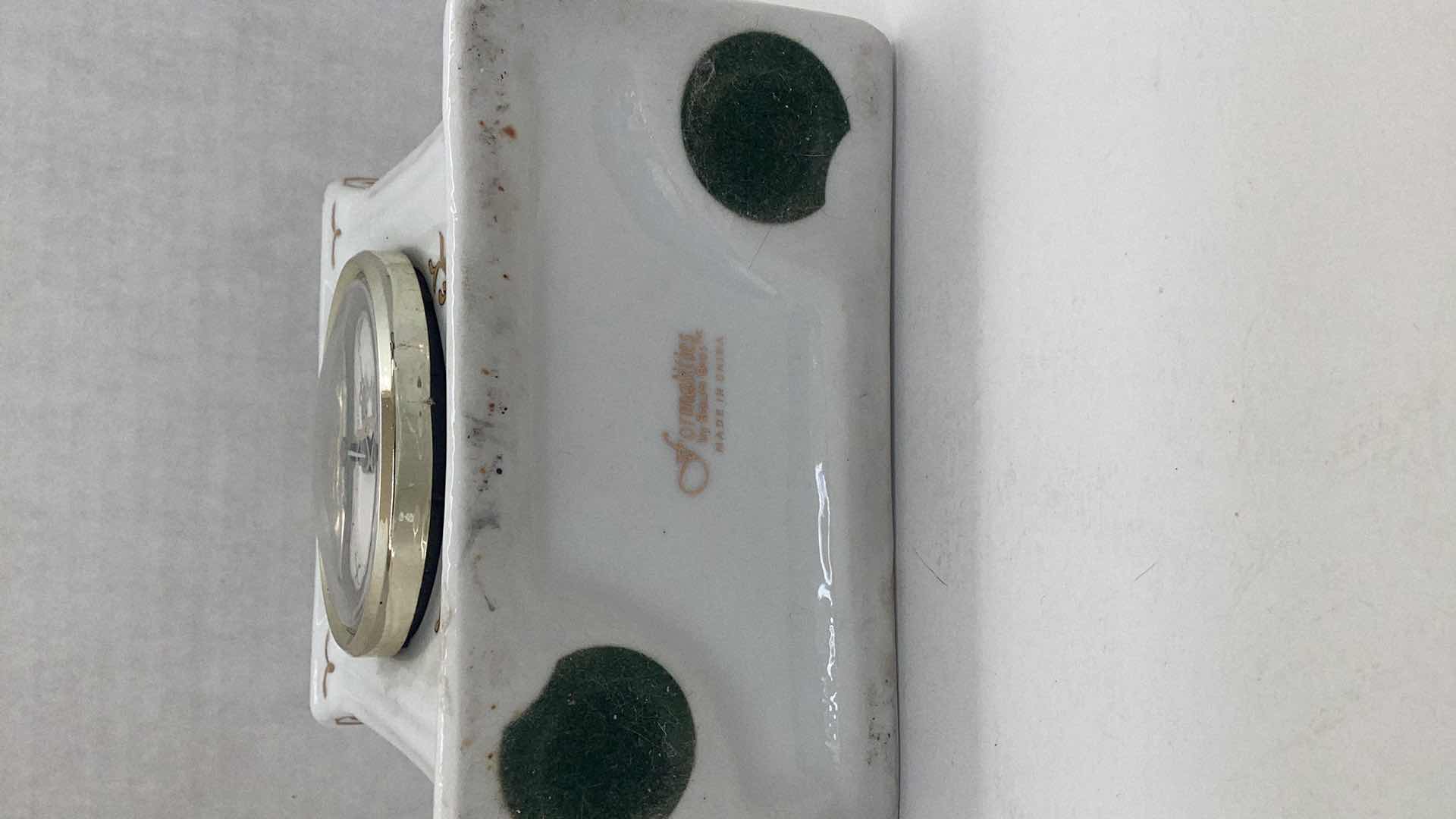 Photo 4 of FORMALITIES BY BAUM BROS PORCELAIN BUTTERFLY CLOCK