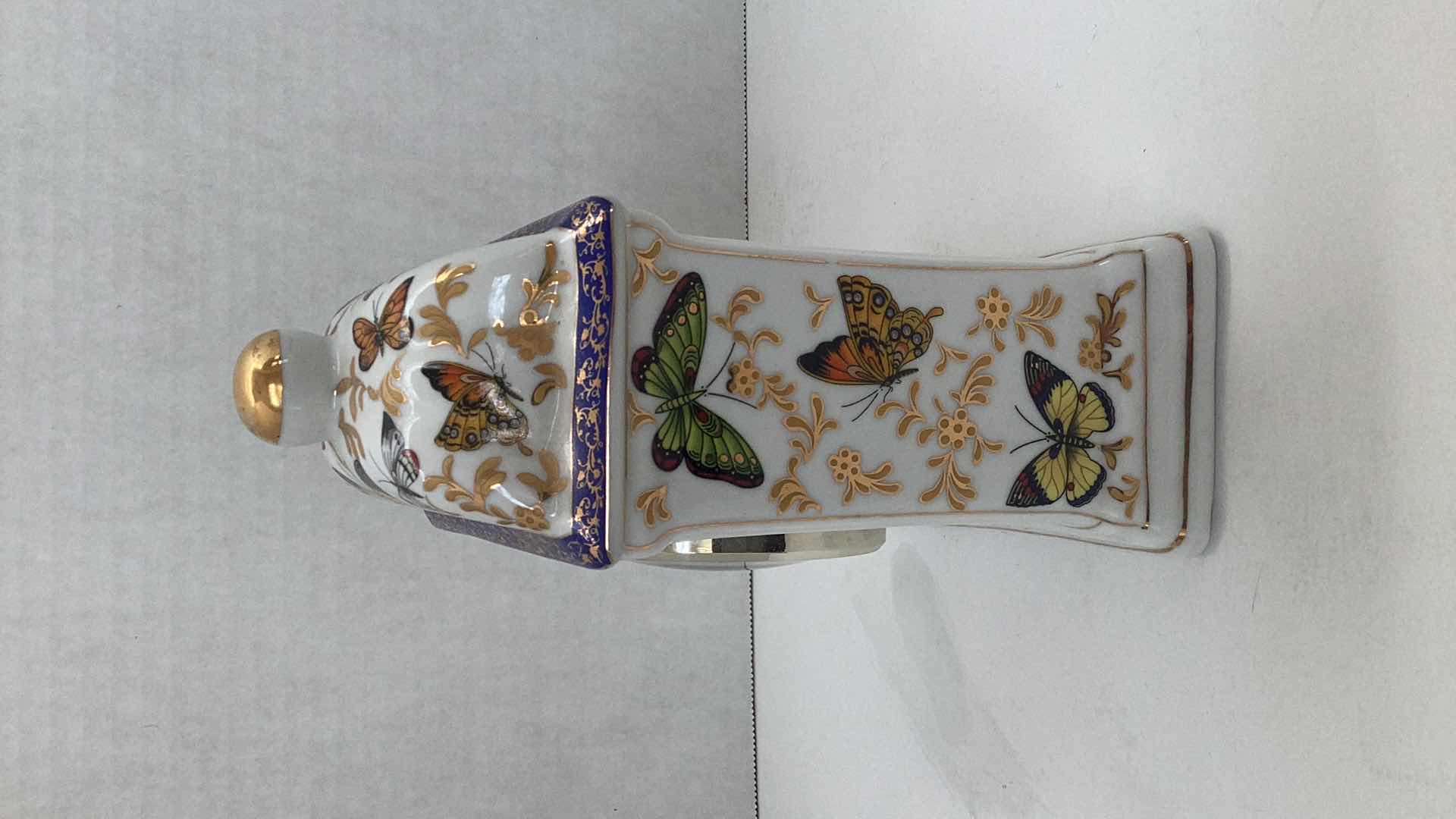 Photo 1 of FORMALITIES BY BAUM BROS PORCELAIN BUTTERFLY CLOCK