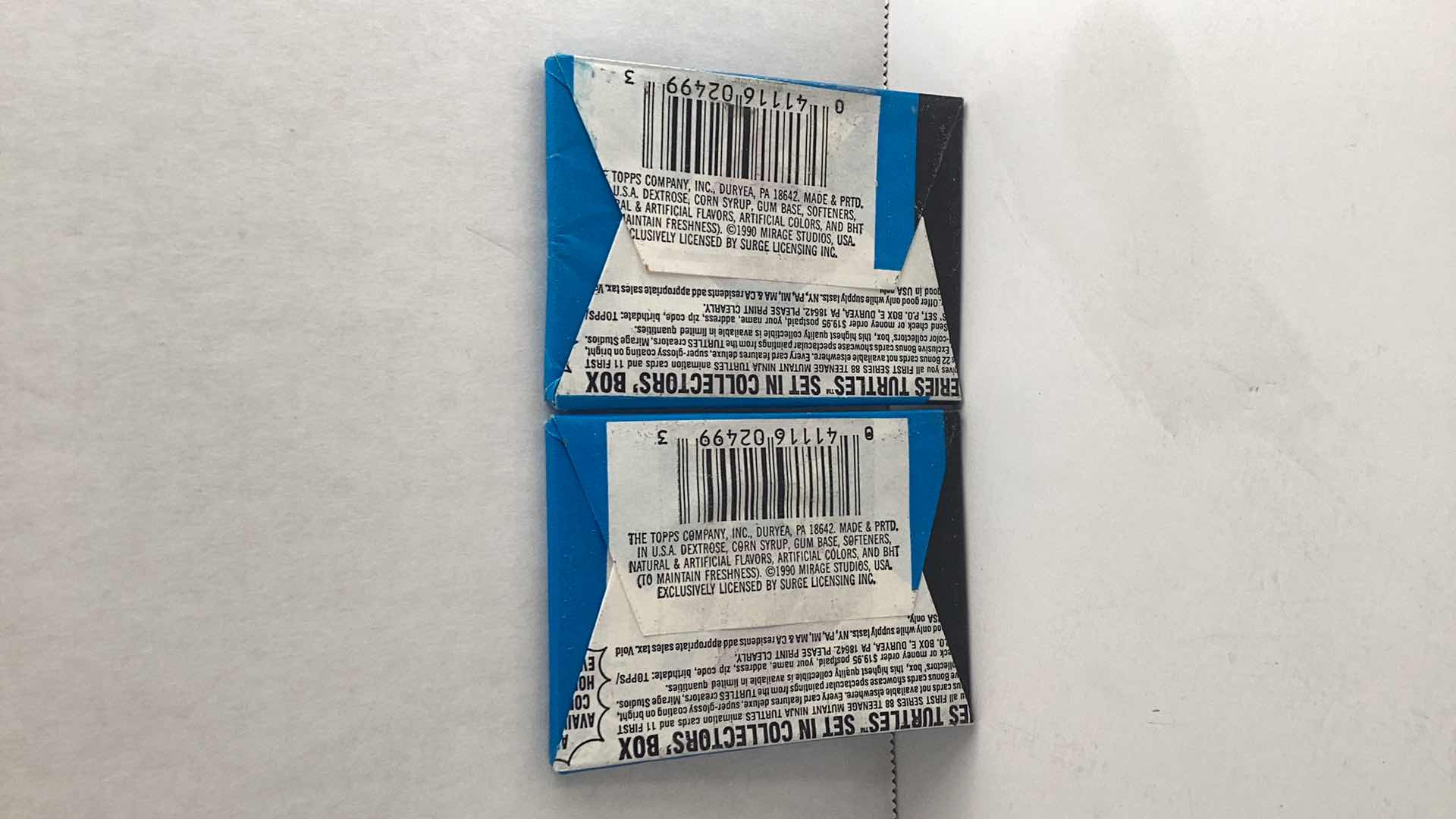 Photo 1 of SET OF 2 1990 TOPPS TEENAGE MUTANT NINJA TURTLES 2ND SERIES CARD PACK