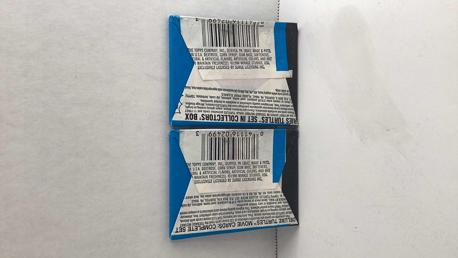 Photo 1 of SET OF 2 1990 TOPPS TEENAGE MUTANT NINJA TURTLES 2ND SERIES CARD PACK