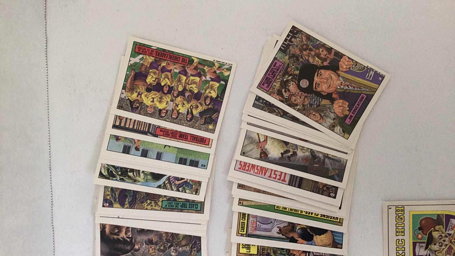 Photo 1 of SET OF 88 TOXIC HIGH 1991 TRADING CARDS