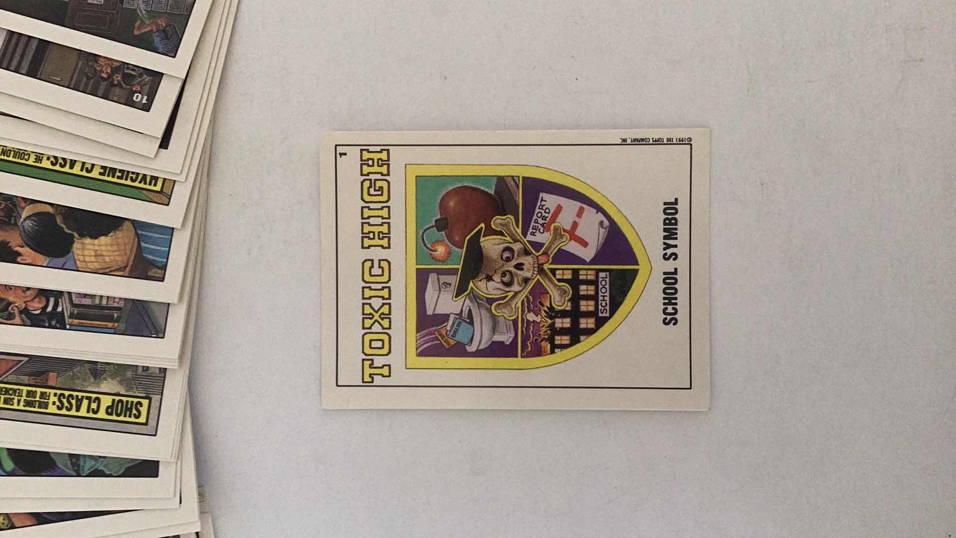 Photo 1 of SET OF 88 TOXIC HIGH 1991 TRADING CARDS