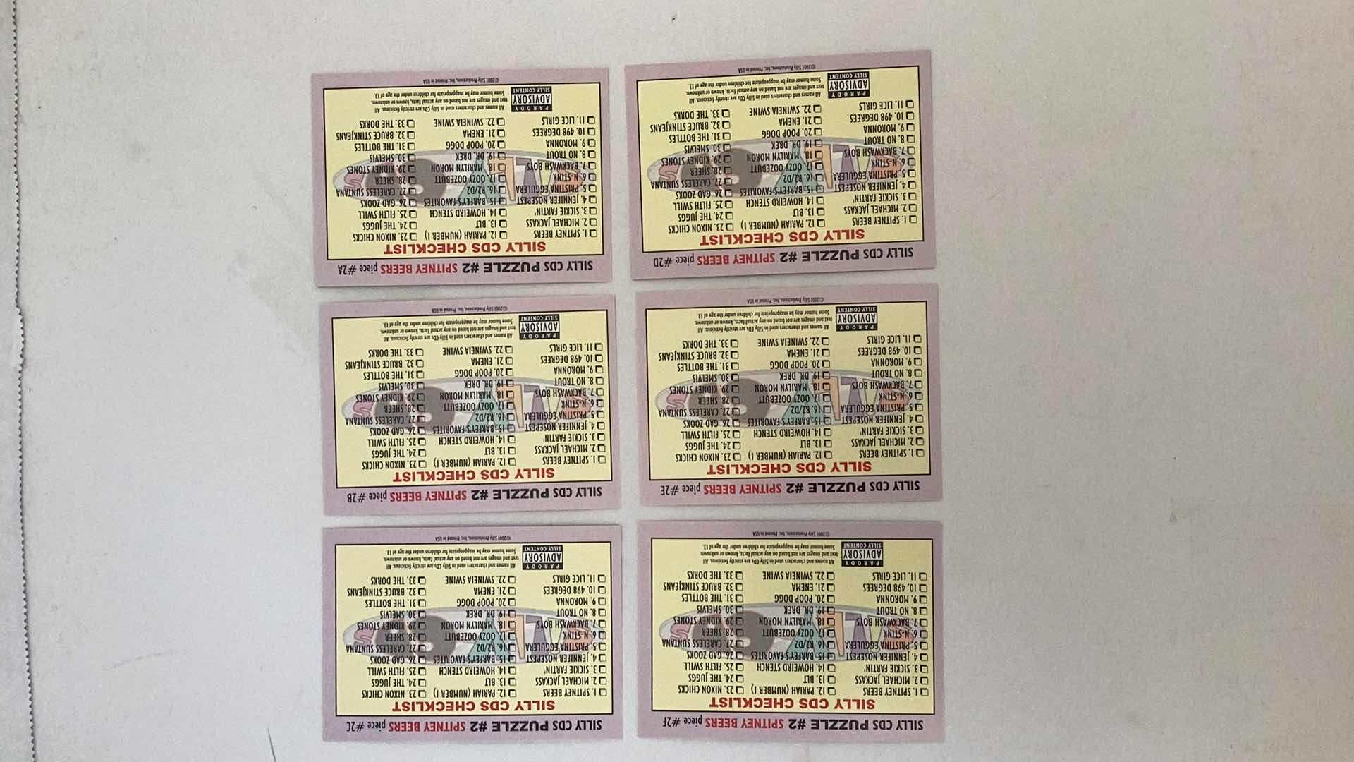 Photo 1 of SILLY CDS 2001 SPITNEY BEERS BARTENDER ONE MORE TIME PUZZLE COMPLETE