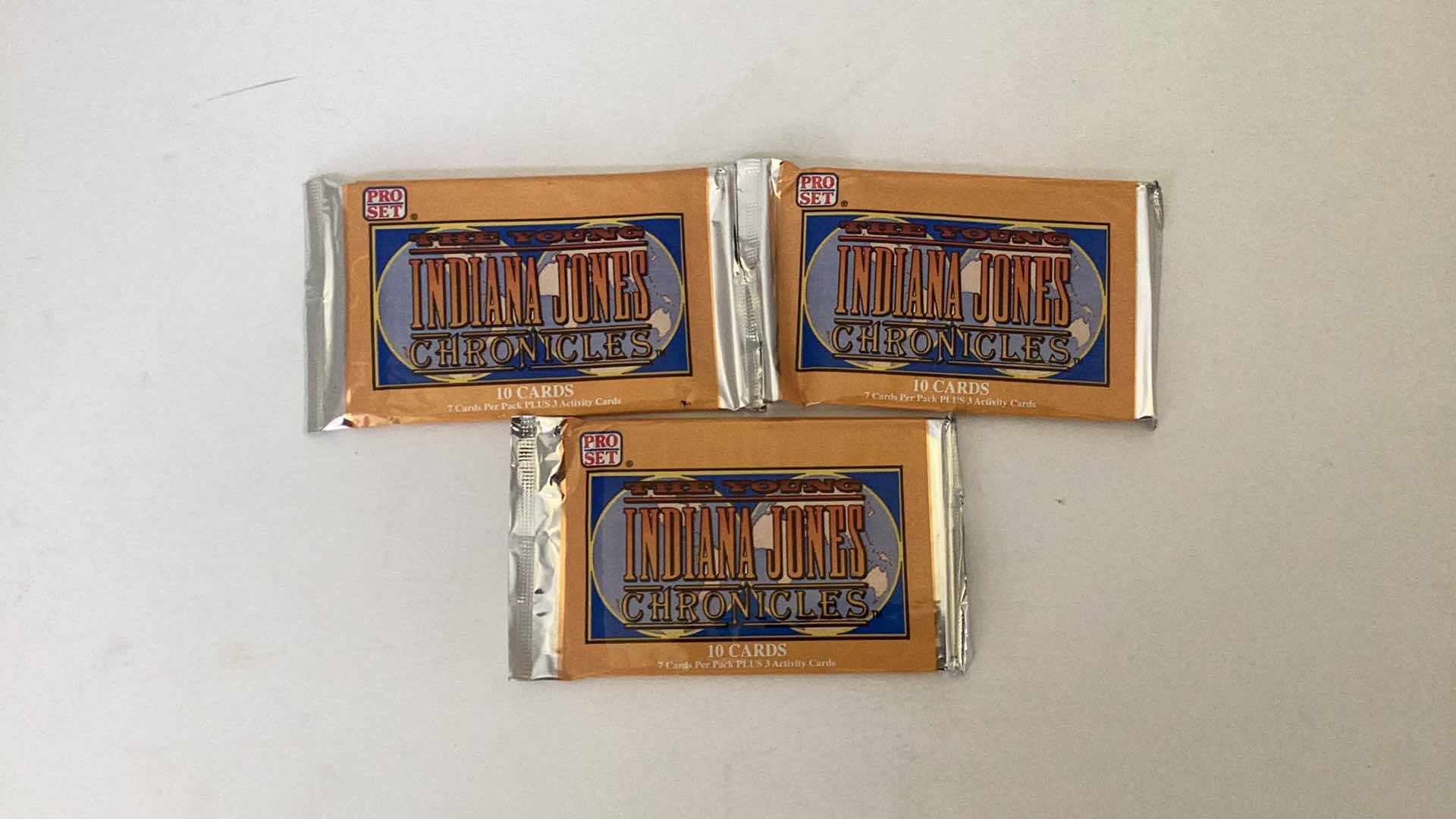 Photo 1 of SET OF 3 PRO SET 1992 THE YOUNG INDIANA JONES CHRONICLES CARD PACK