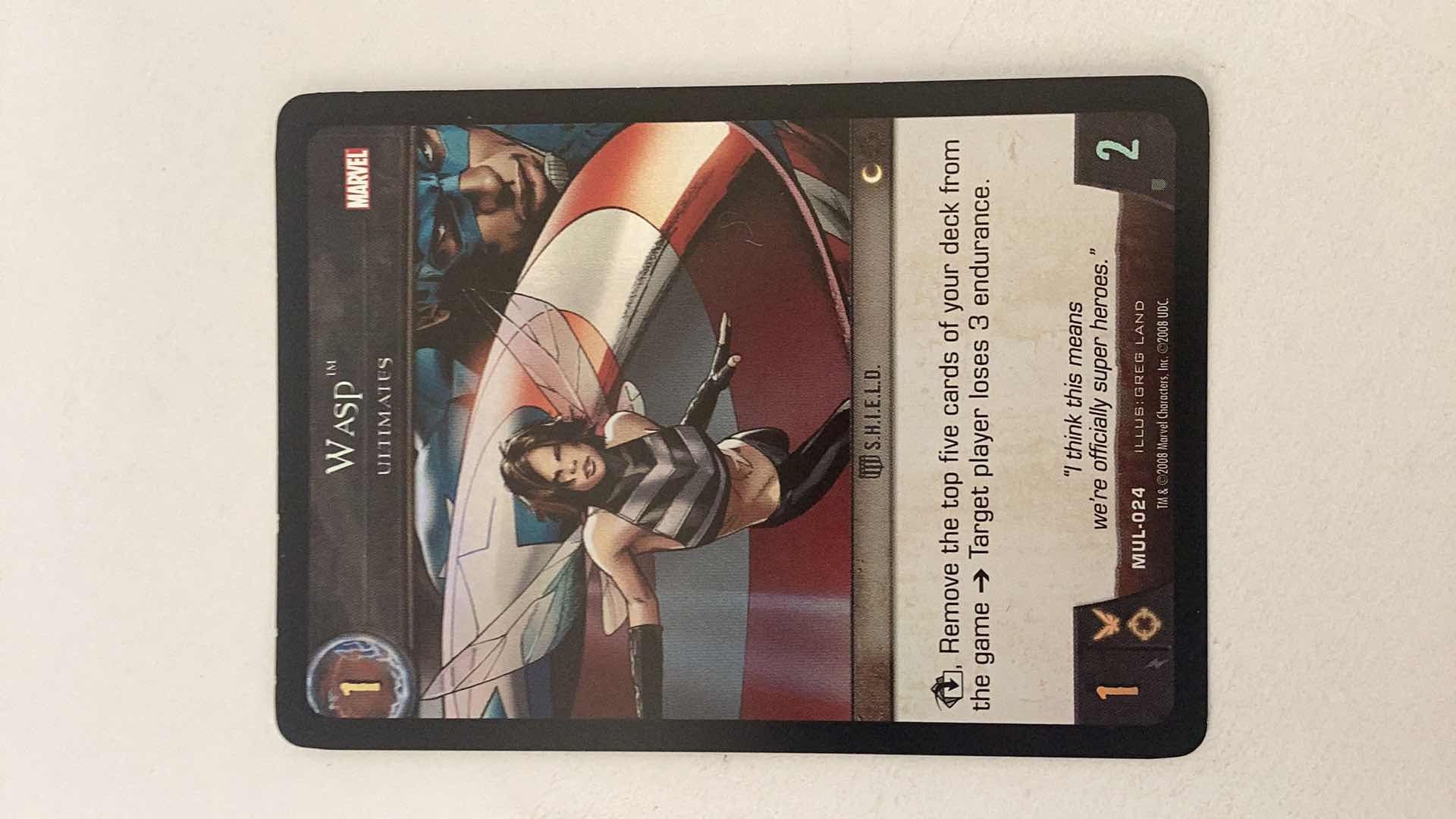 Photo 2 of SET OF 38 UPPER DECK 2008 MARVEL WASP CARDS