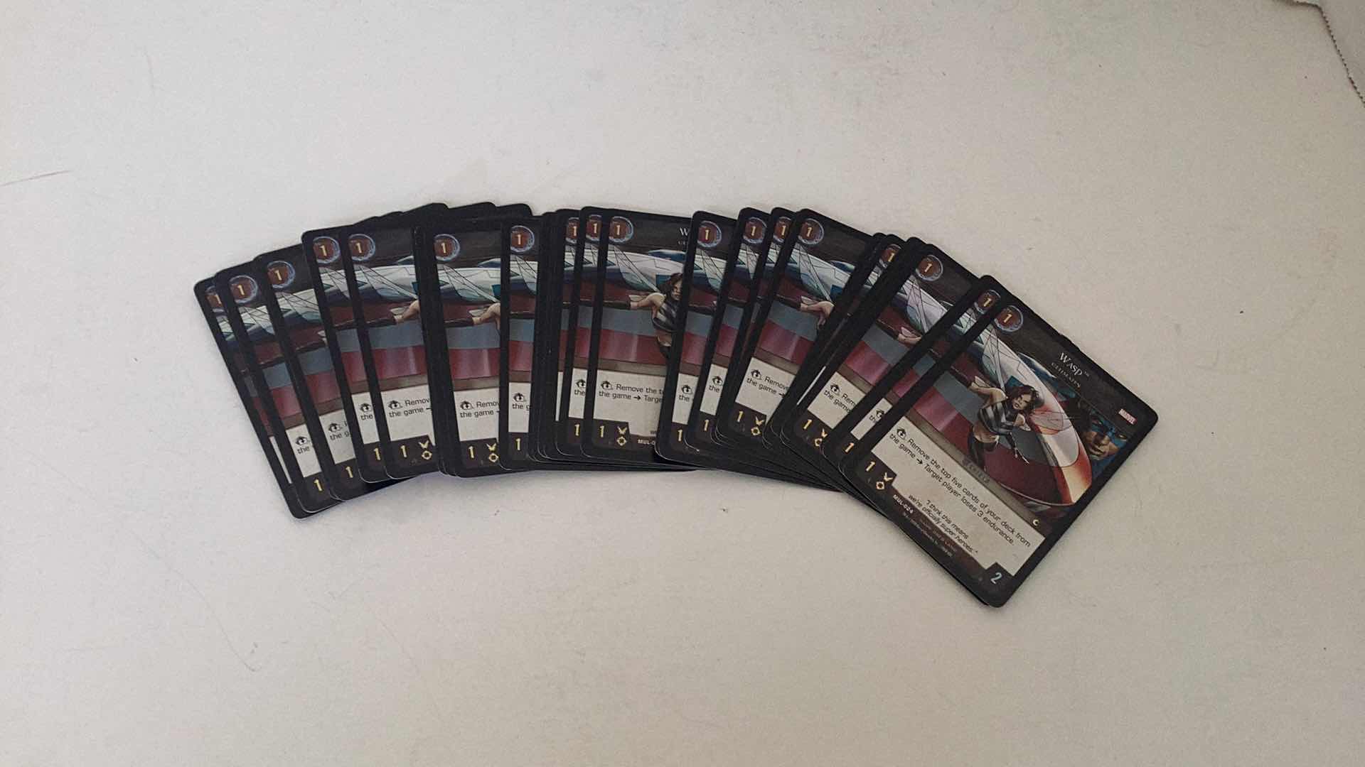 Photo 1 of SET OF 38 UPPER DECK 2008 MARVEL WASP CARDS