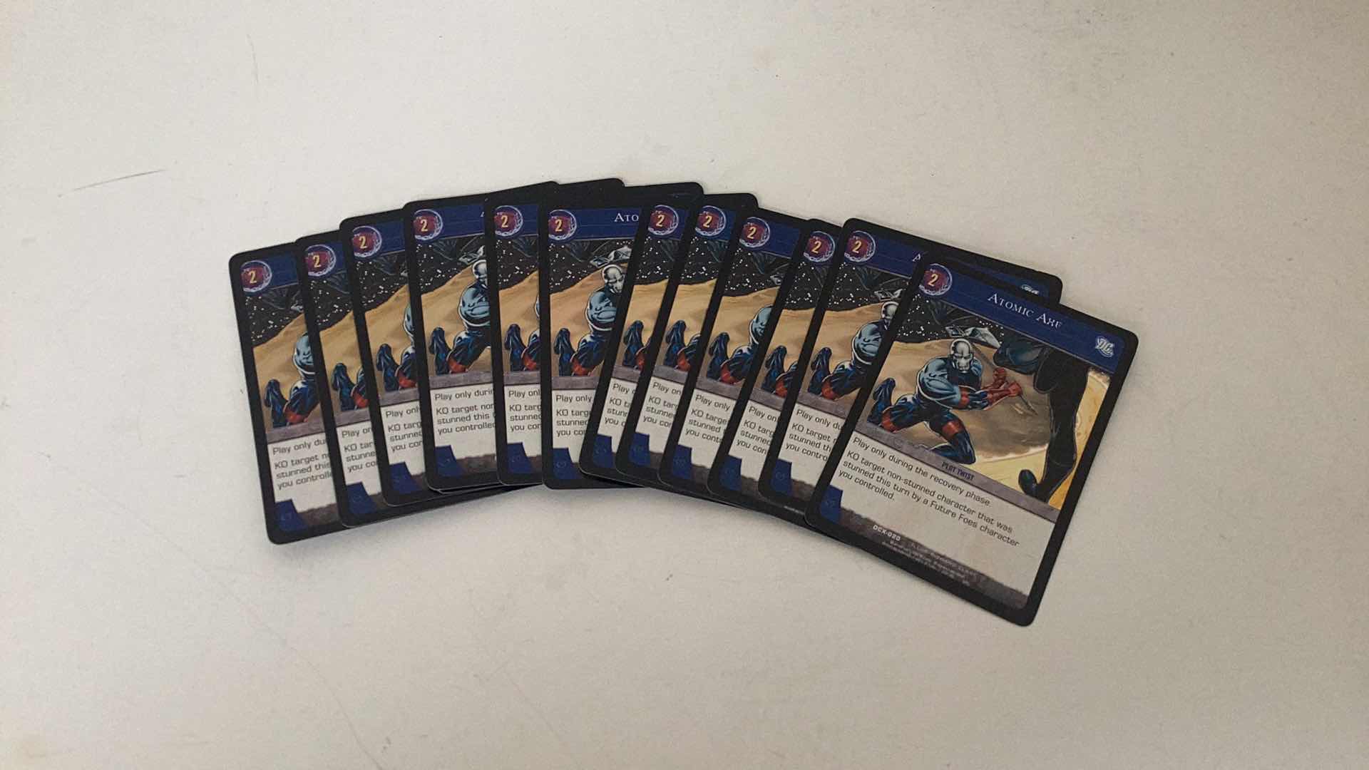 Photo 1 of SET OF 13 UPPER DECK 2007 DC ATOMIC AXE CARDS