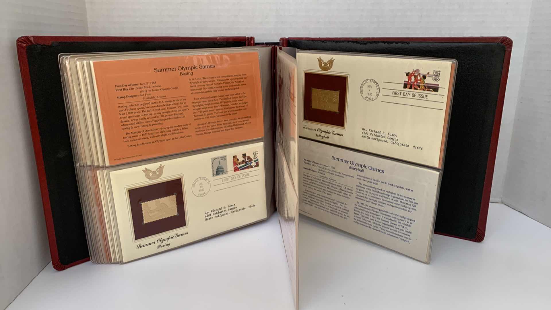 Photo 1 of GOLDEN REPLICAS OF 1984 US OLYMPIC GAMES STAMPS