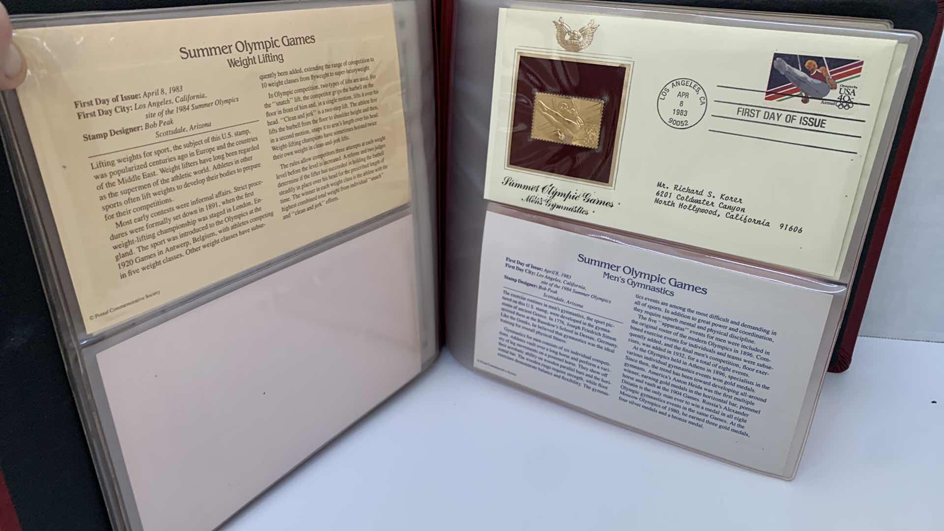 Photo 3 of GOLDEN REPLICAS OF 1984 US OLYMPIC GAMES STAMPS