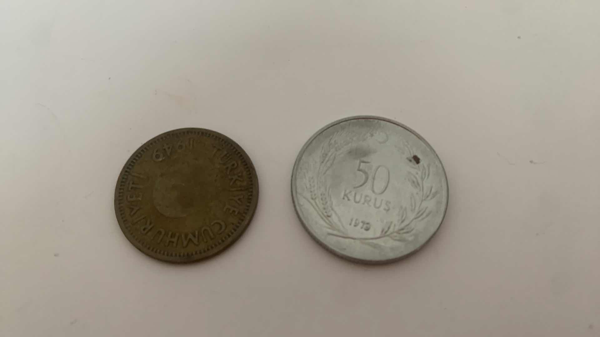 Photo 1 of 2- VINTAGE COINS, TURKEY