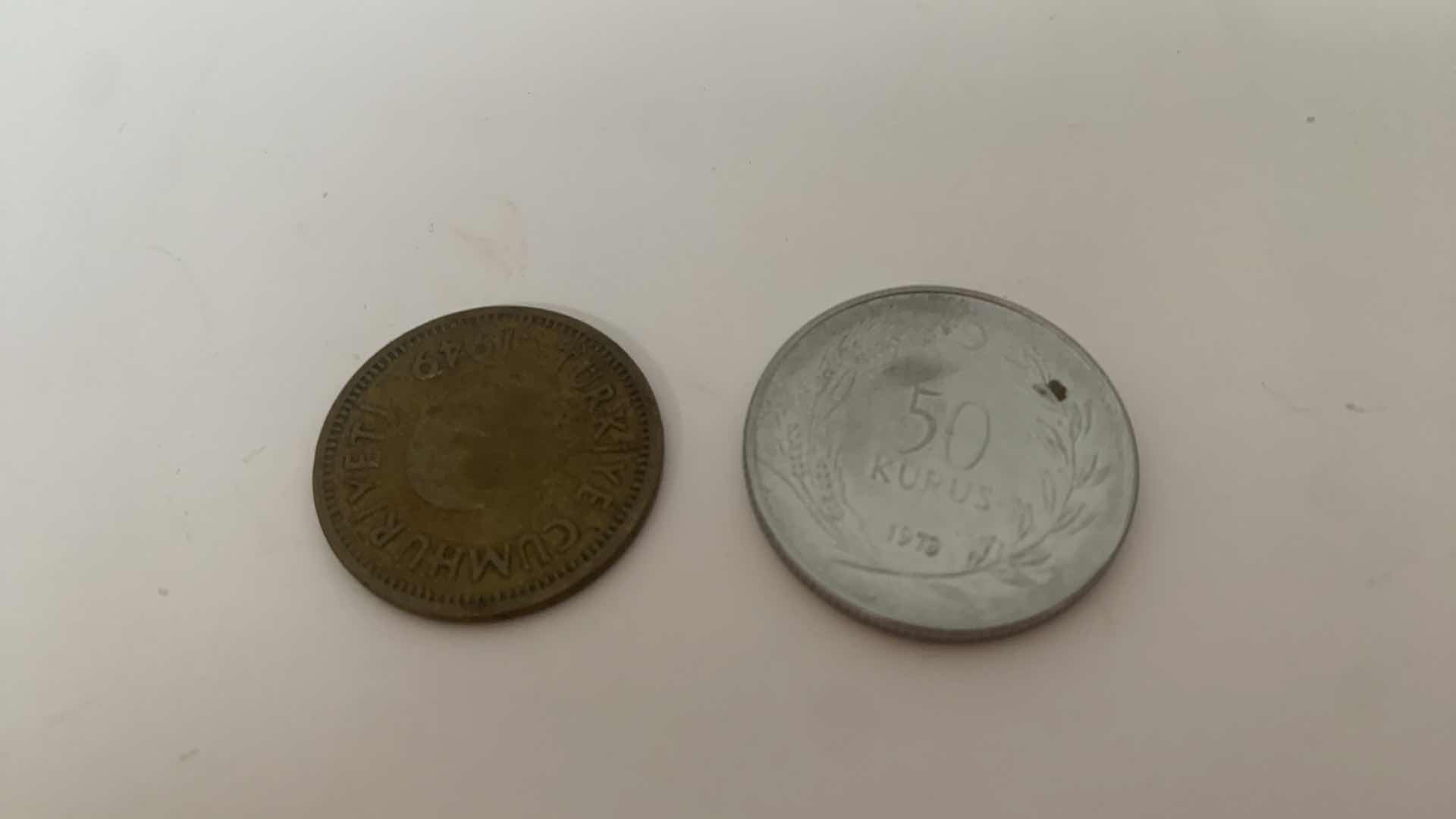 Photo 1 of 2- VINTAGE COINS, TURKEY