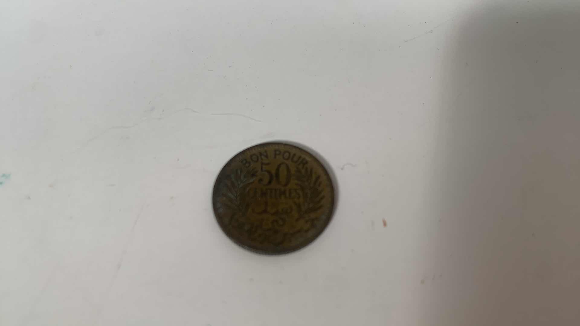 Photo 1 of 1 COLLECTORS COIN, TUNISIA 50 CENTIMES