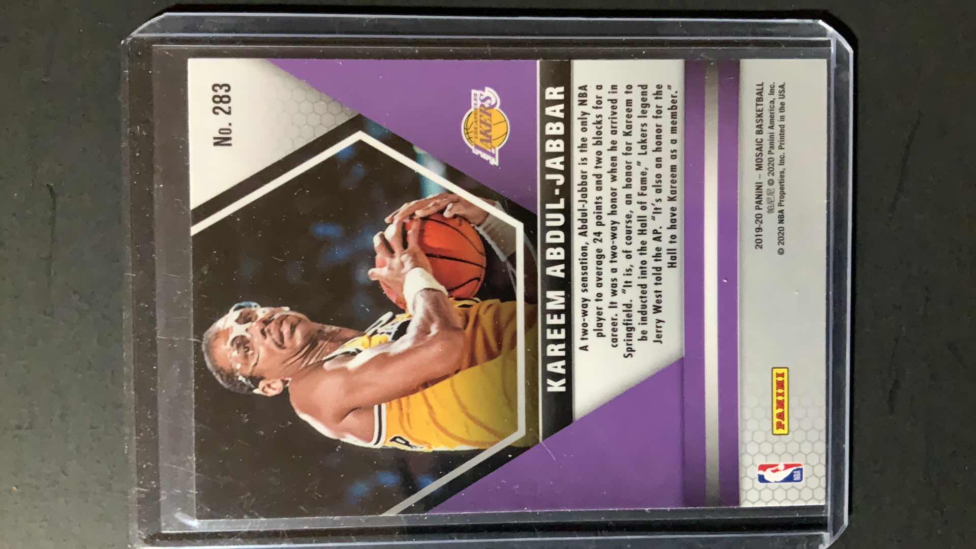 Photo 2 of 2020 PANINI KAREEM ABDUL-JABBAR