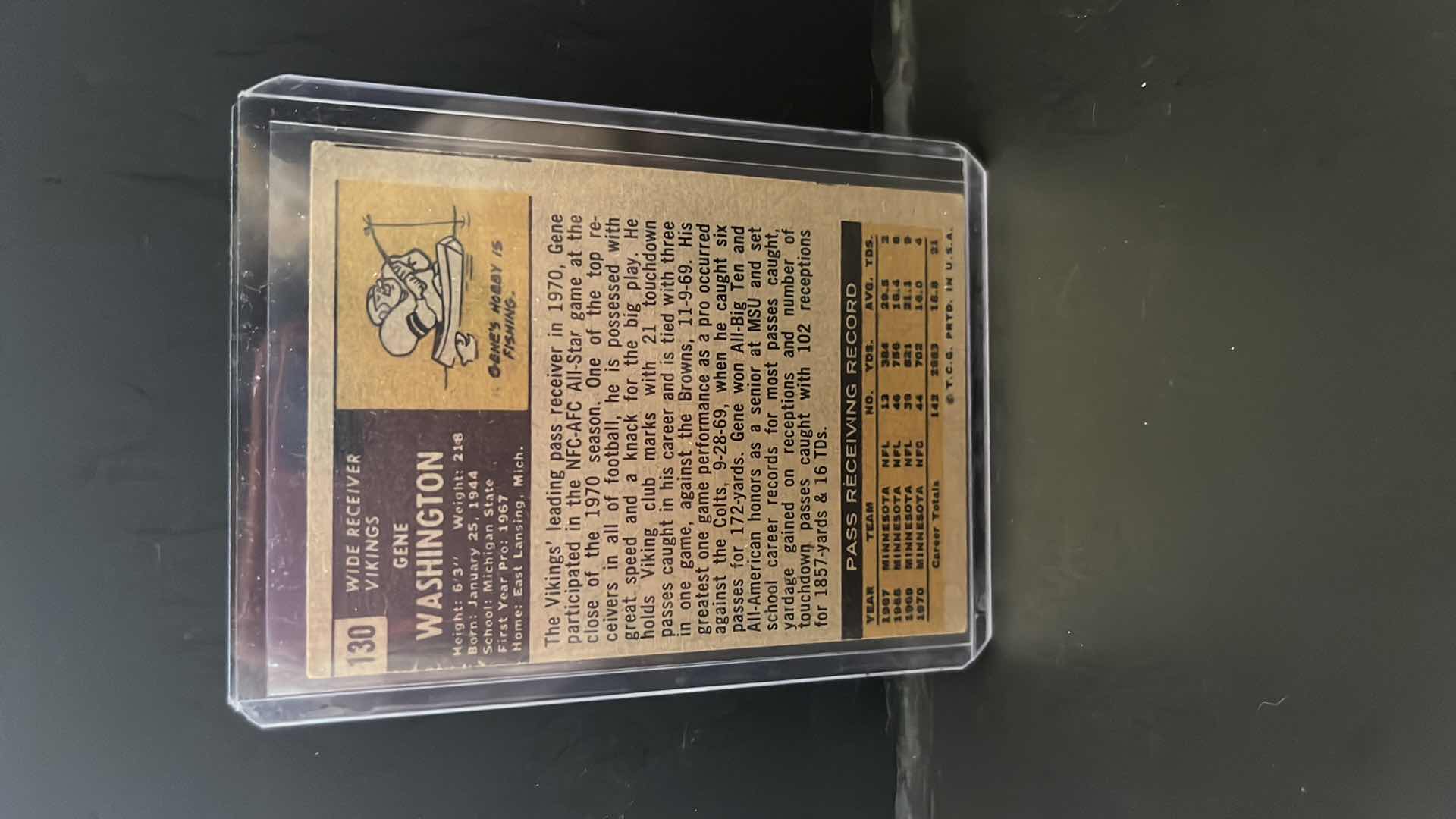 Photo 1 of 1971 TOPPS GENE WASHINGTON FOOTBALL CARD