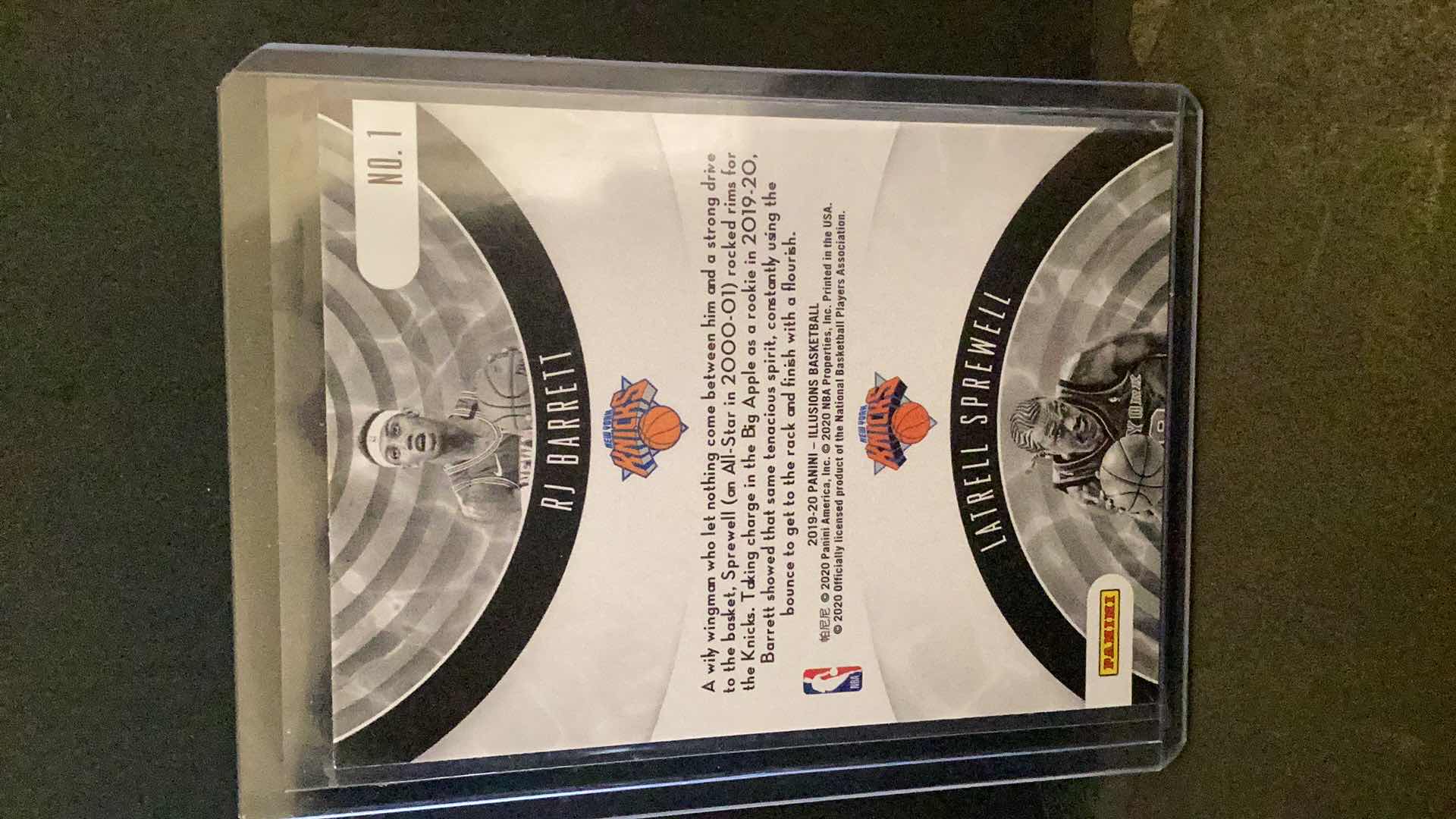 Photo 1 of 2019 ILLUSTRIOUS LATRELLL SPREWELL AND R.J. BARRETT ROOKIE CARD #1