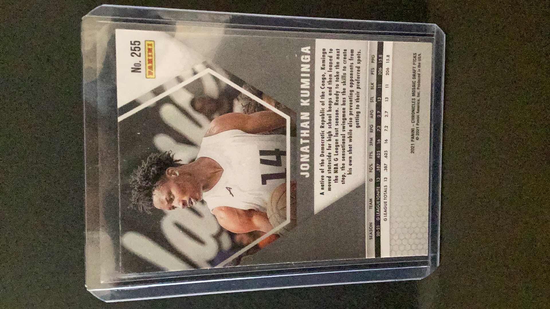 Photo 1 of 2021 JONATHAN KUMINAGA CHRONICLES MOSAIC DRAFTBPICKS CARD #255