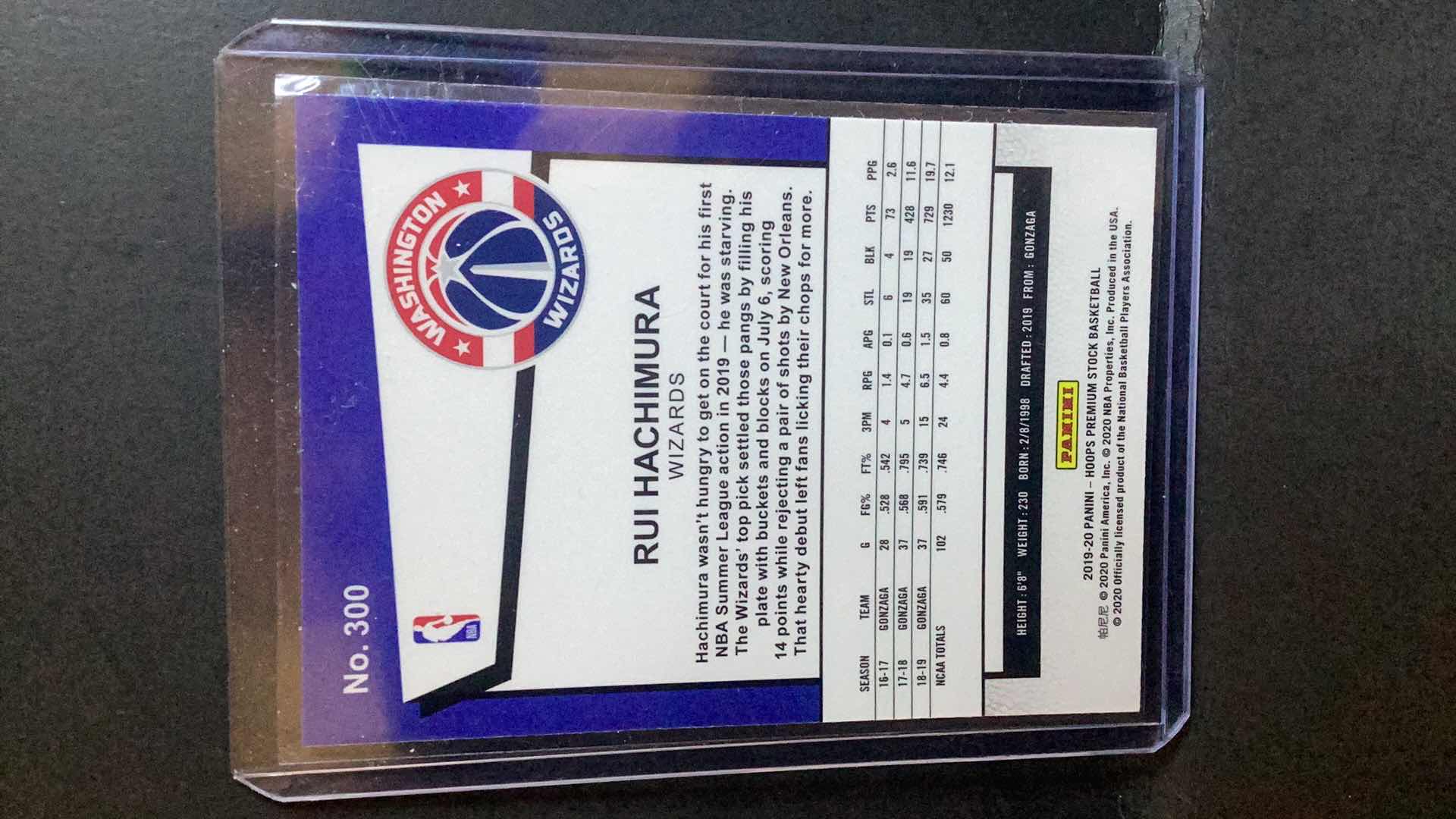 Photo 2 of 2019 RUI HACHIMURA ROOKIE HOOPS PREMIUM STOCK #300