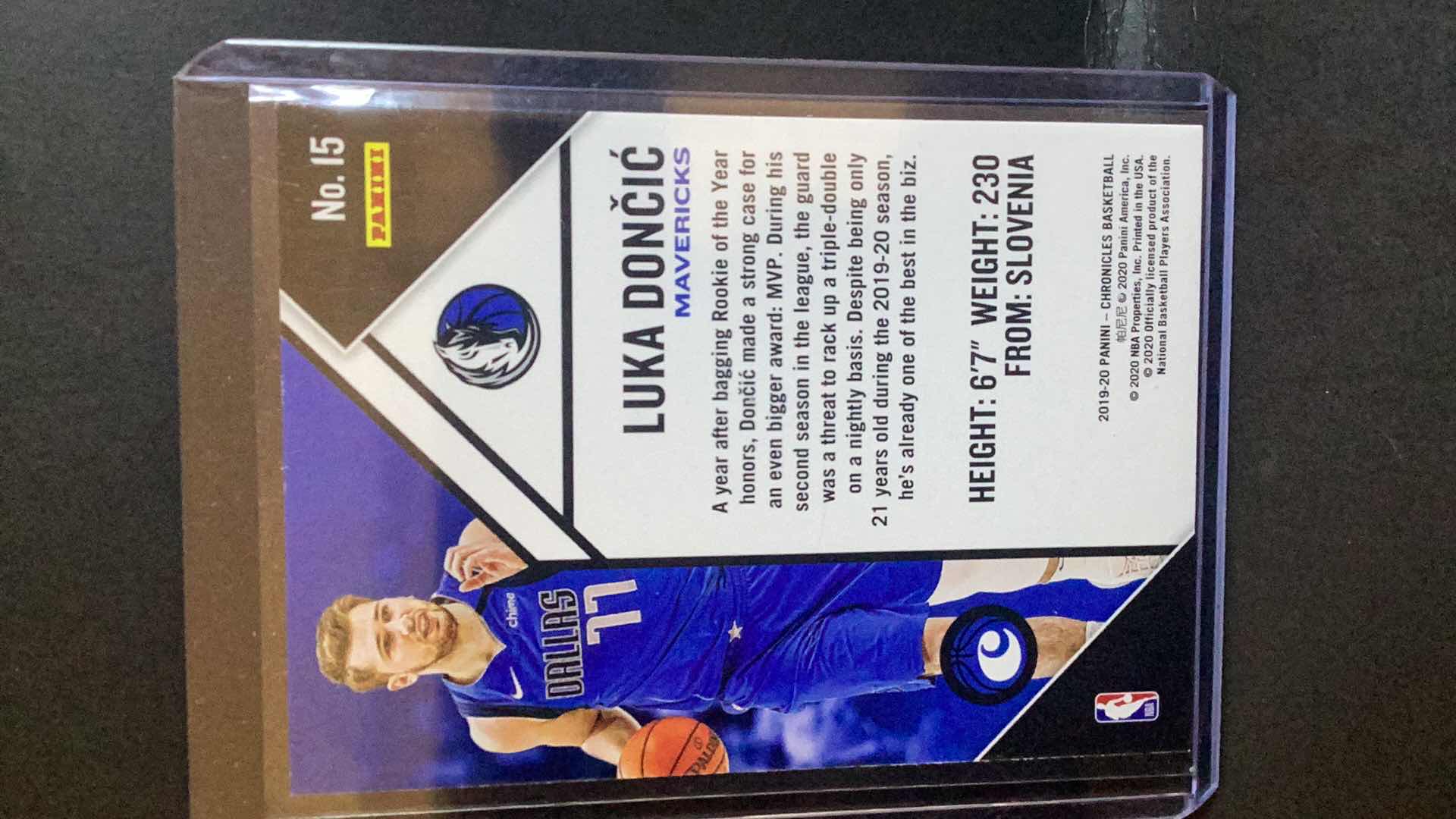 Photo 1 of 2019 LUKA DONCIC CHRONICLES CARD #15