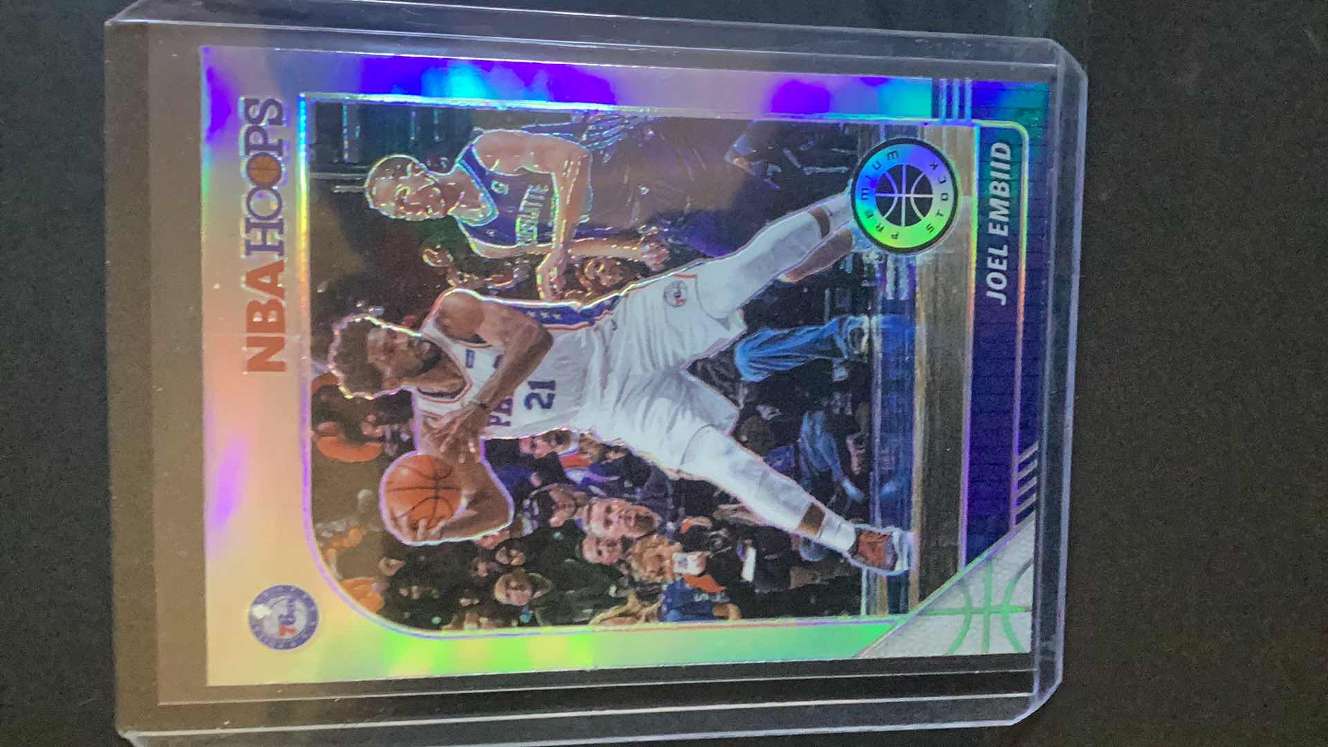 Photo 1 of 2019 PREMIUM STOCK JOEL EMBIID HOOPS SILVER PRIZM #145