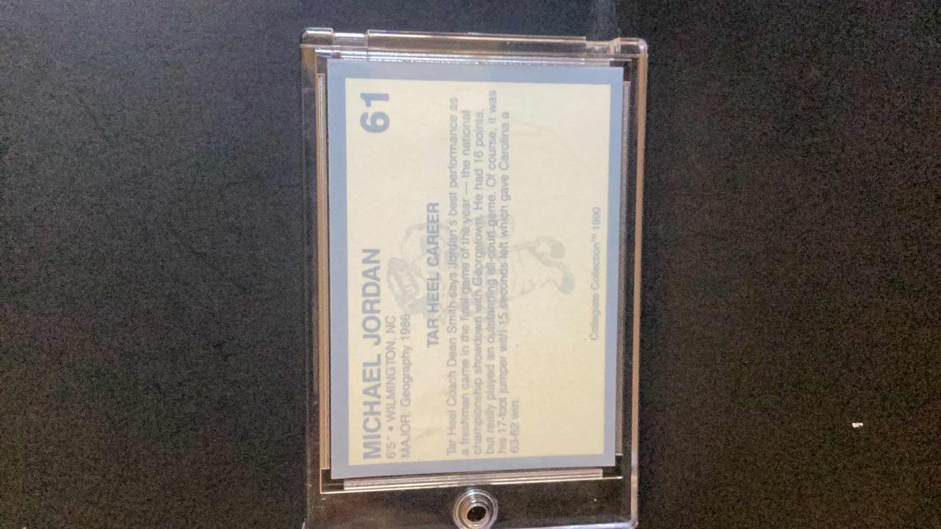Photo 2 of 1990 MICHAEL JORDAN ROOKIE COLLEGIATE COLLECTION #61