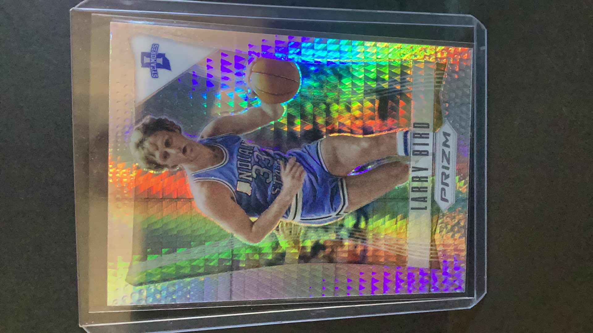 Photo 1 of 2021 PRIZM DRAFT LARRY BIRD THROWBACK HYPER PRIZM CARD #13
