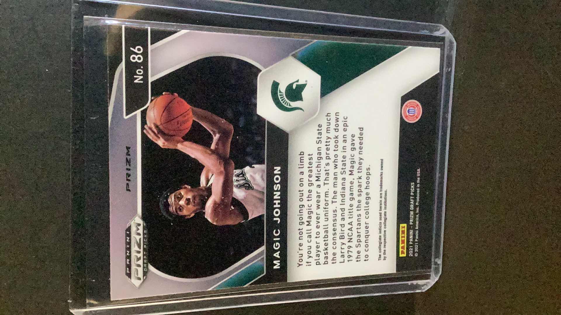 Photo 1 of 2021 MAGIC JOHNSON PRIZM SILVER PRIZM DRAFT PICKS CARD #86