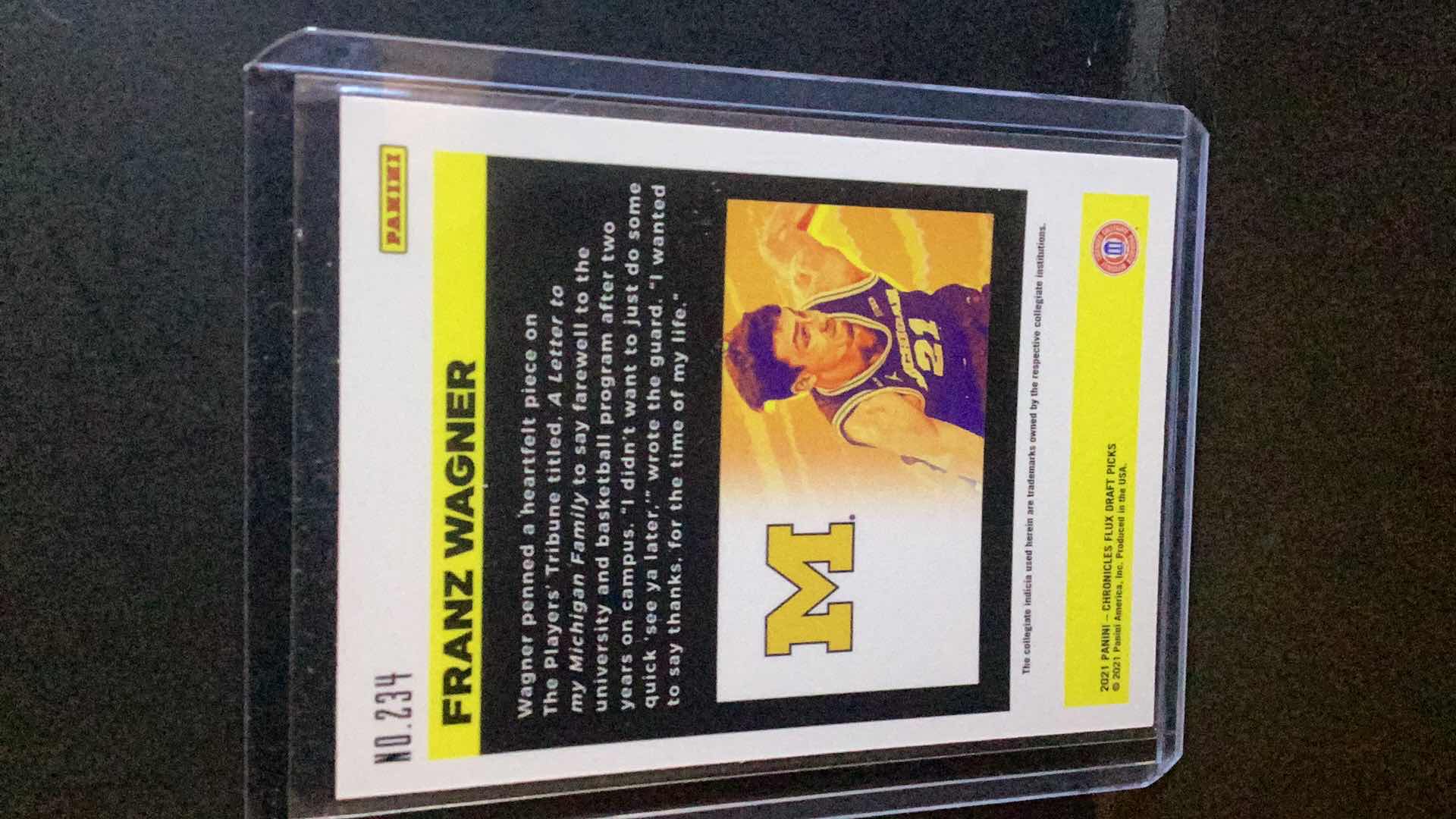 Photo 1 of 2021 FRANZ WAGNER ROOKIE CHRONICLES FLUX DRAFT PICKS #234