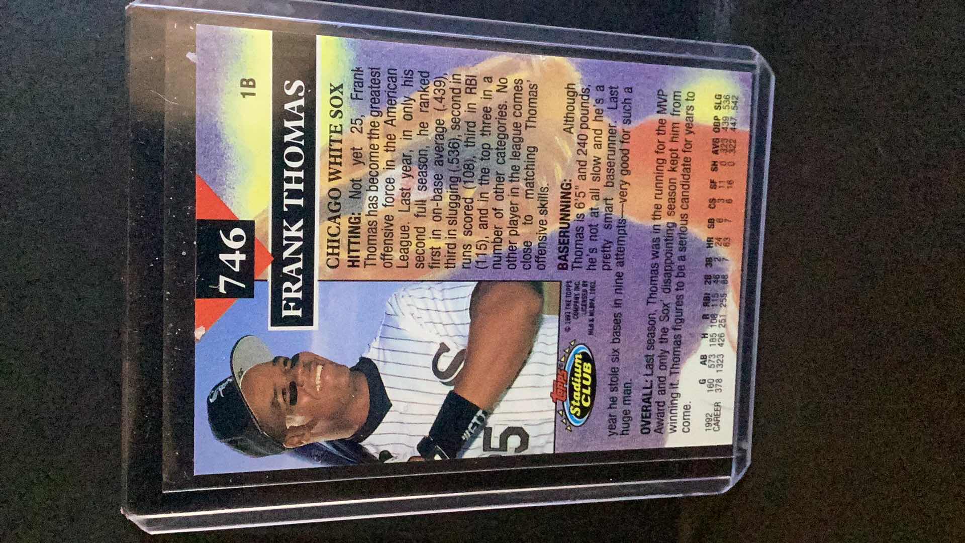 Photo 1 of 1993 FRANK THOMAS MEMBERS CHOICE #746