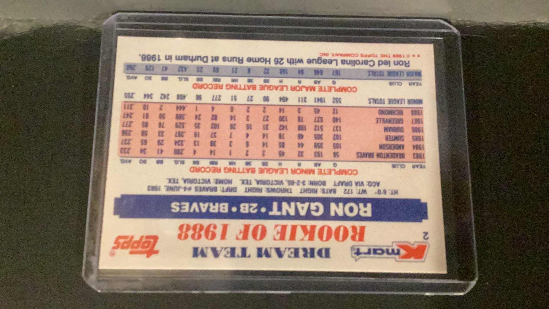 Photo 1 of 1998 RON GANT DREAM TEAM CARD #2