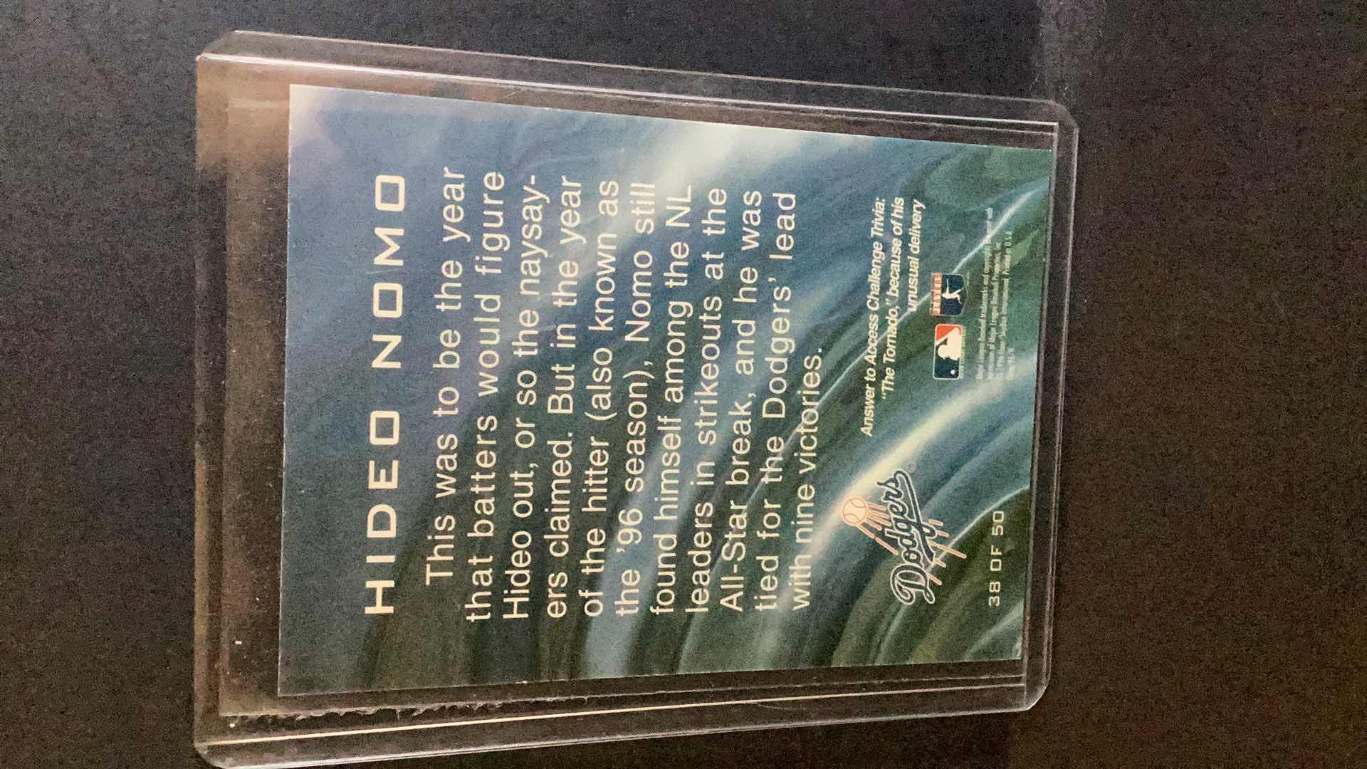 Photo 1 of 1996 HIDEO NOMO ROOKIE CARD "BOSS" ‘96 #38/50