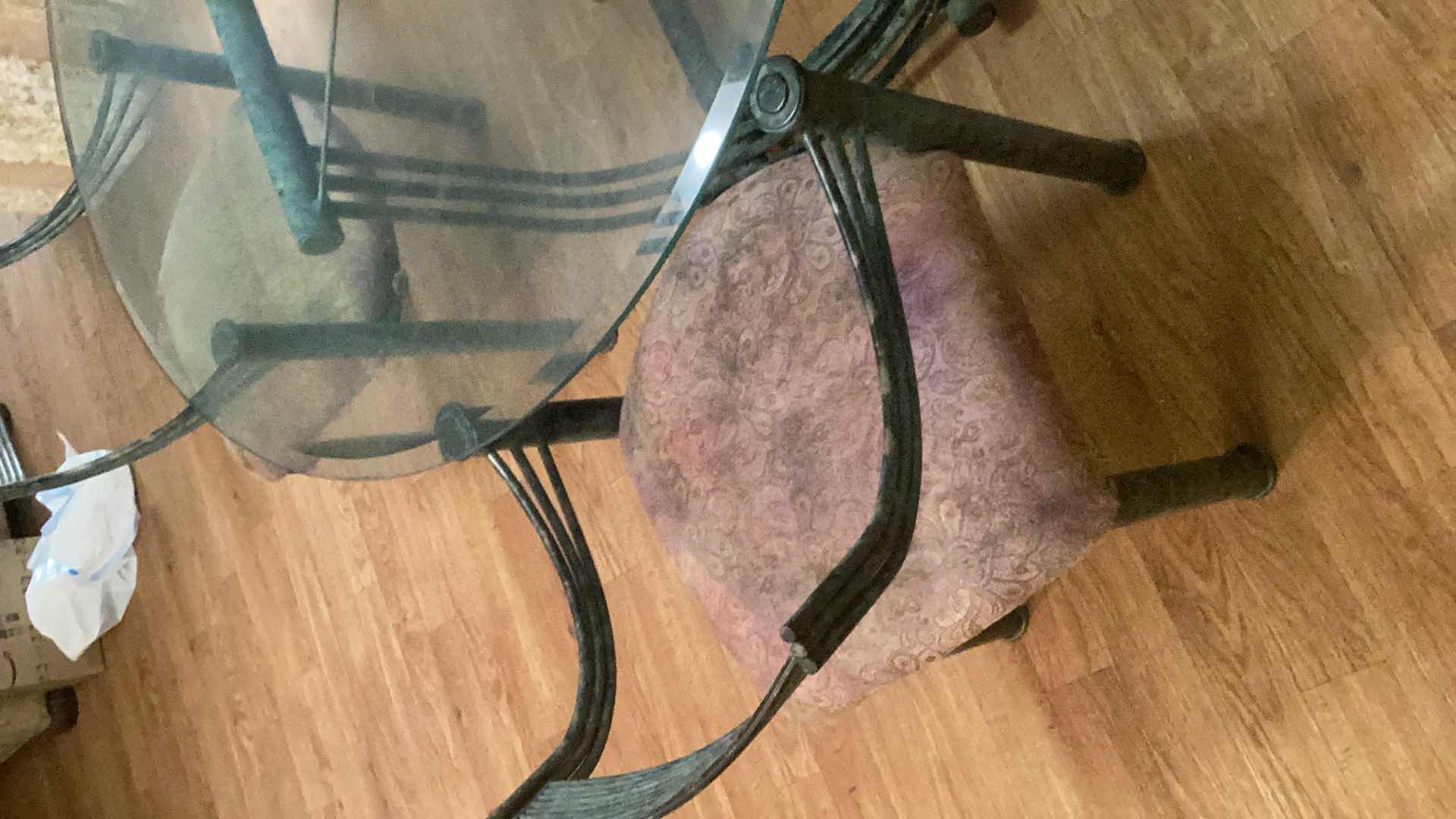 Photo 3 of GREEK INSPIRED DINING TABLE WITH 4 UPHOLSTERED CHAIRS