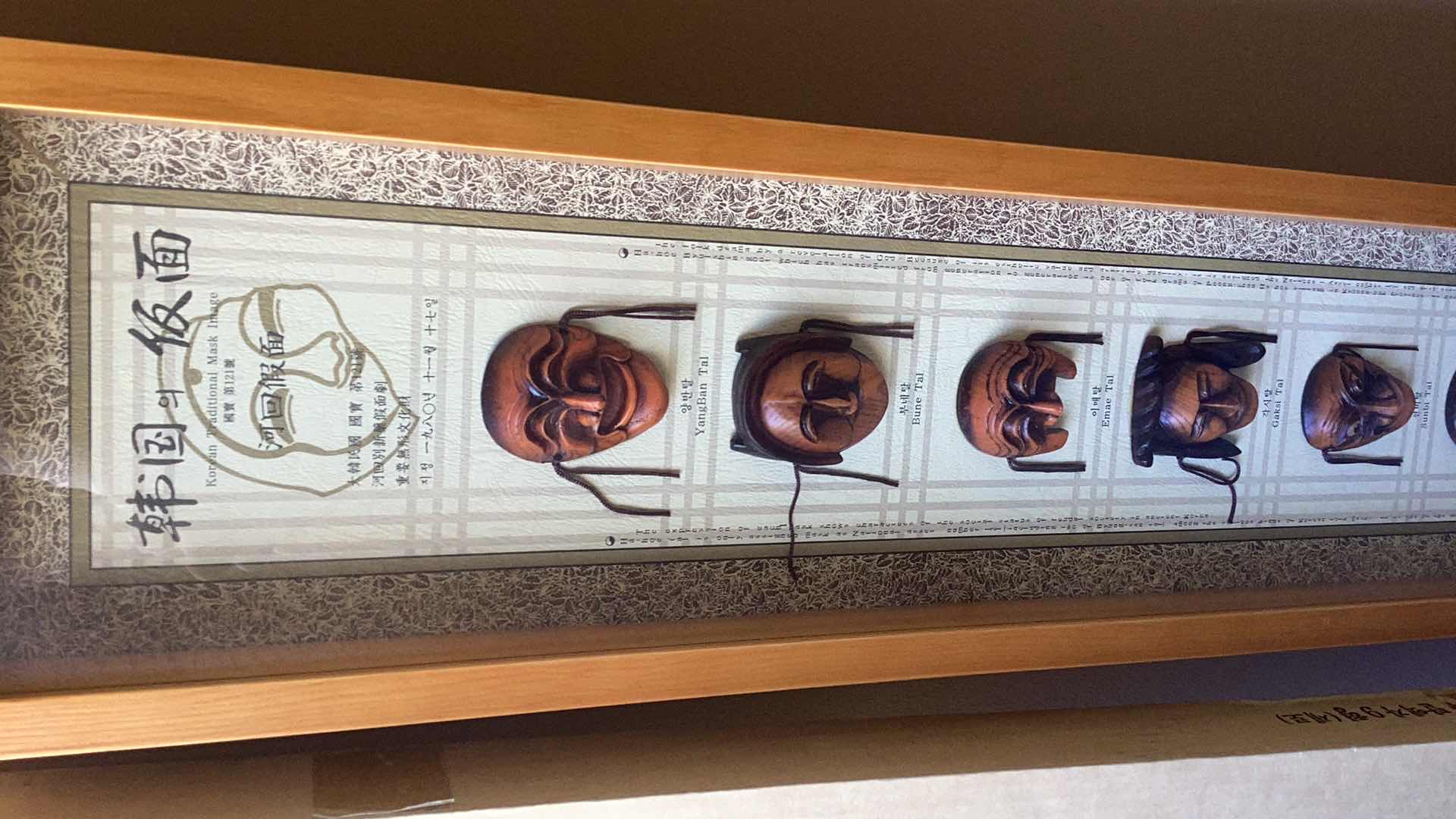 Photo 1 of KOREAN TRADITIONAL MASK IMAGE 7” X 38”