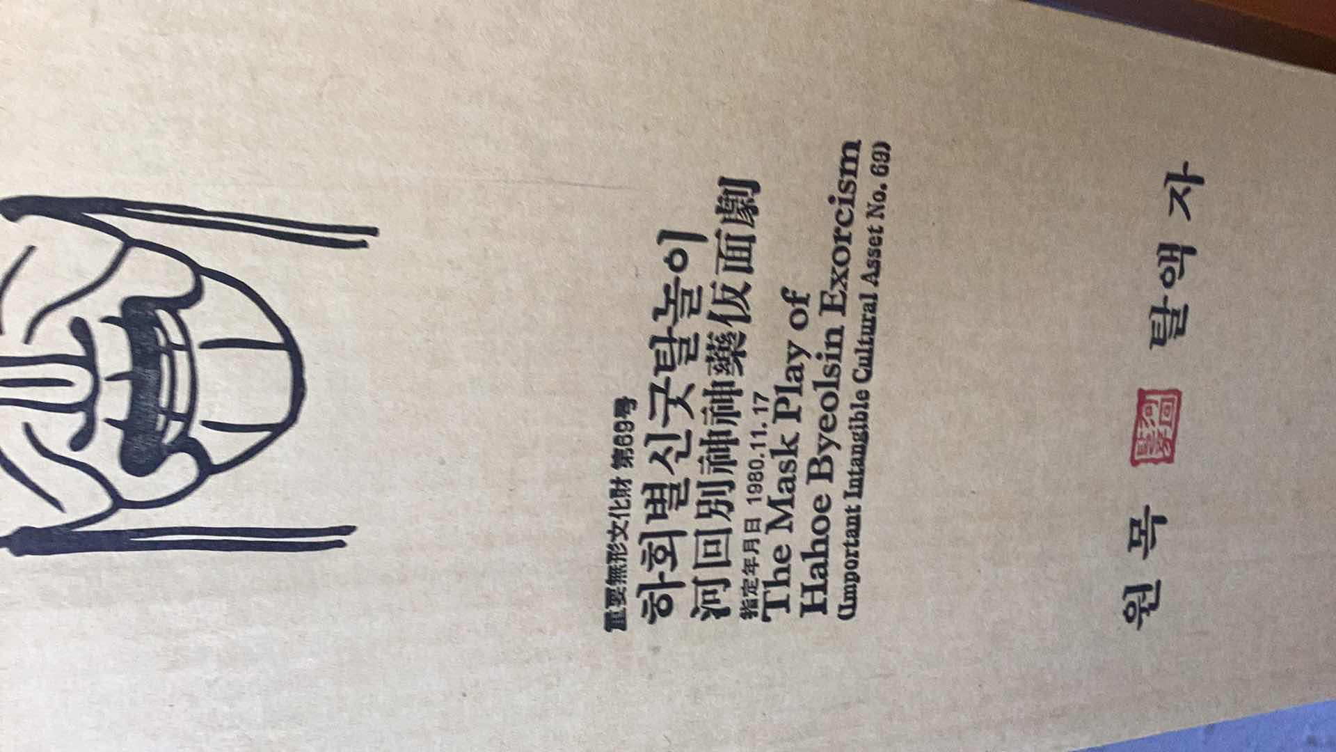 Photo 1 of KOREAN TRADITIONAL MASK IMAGE 7” X 38”