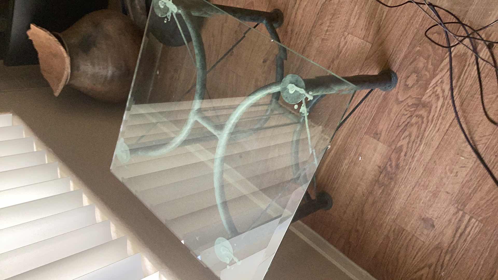 Photo 1 of GREEK INSPIRED BRASS END TABLE 24” X 24” H 20”