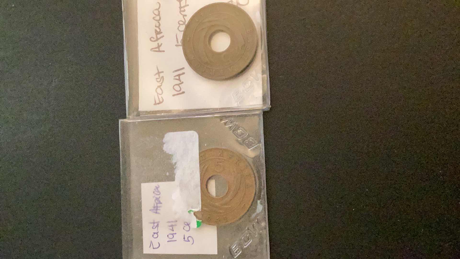 Photo 1 of TWO 1941 EAST AFRICA CENTS