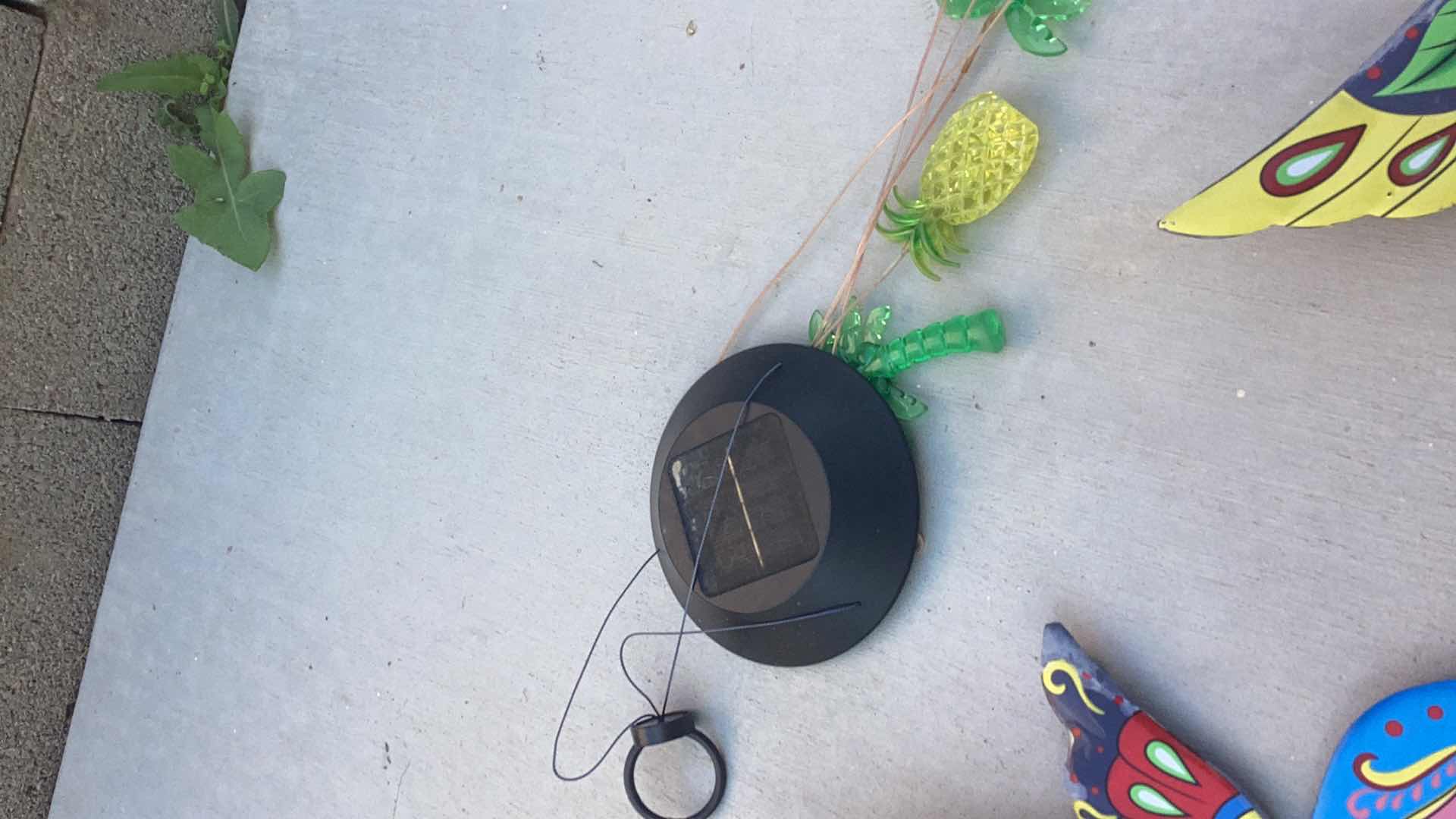 Photo 1 of SOLAR PINEAPPLE LIGHT AND METAL BIRDS