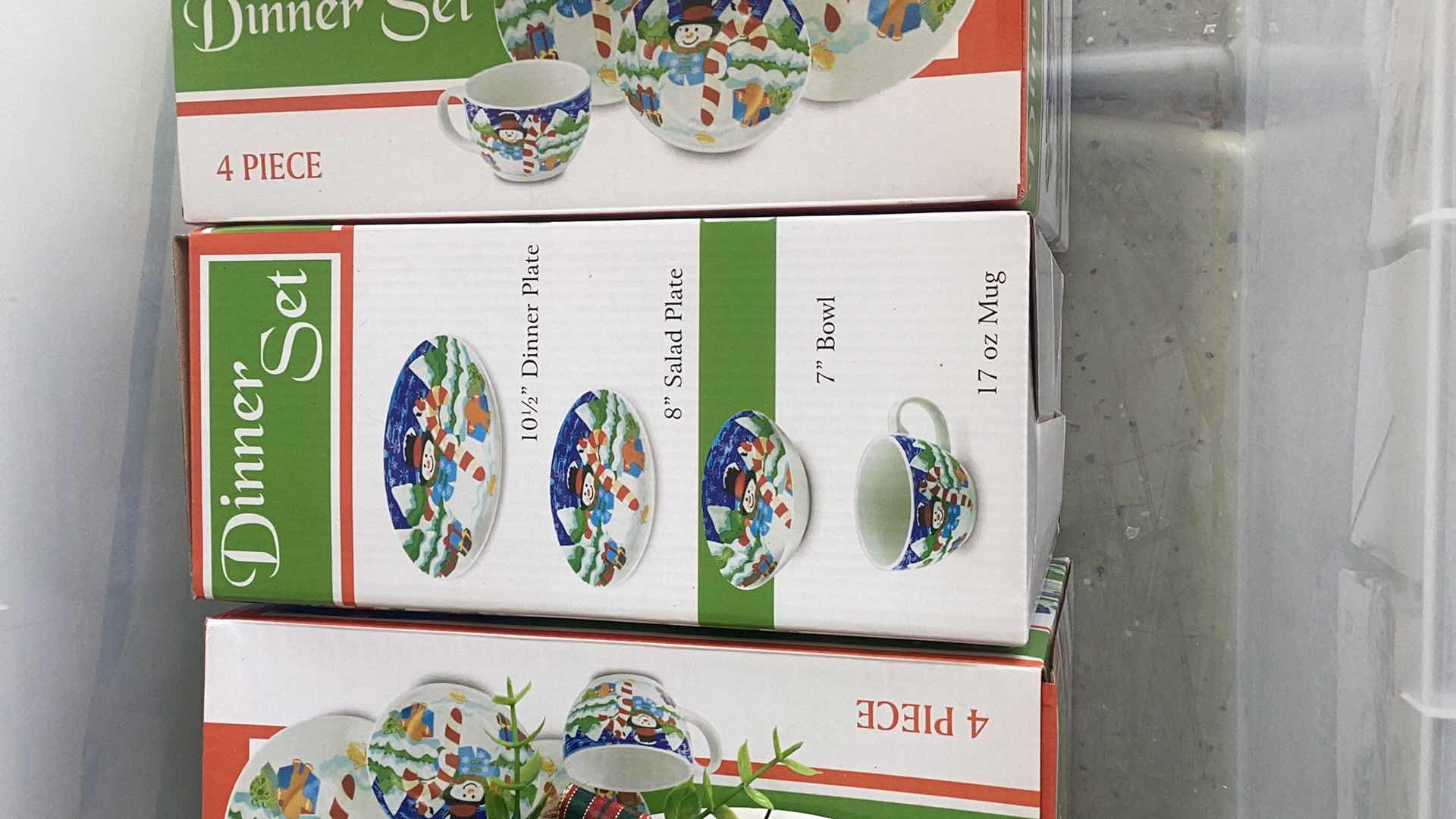 Photo 1 of FOUR BOXES OF CHRISTMAS PLATES AND A HANGING DECORATION