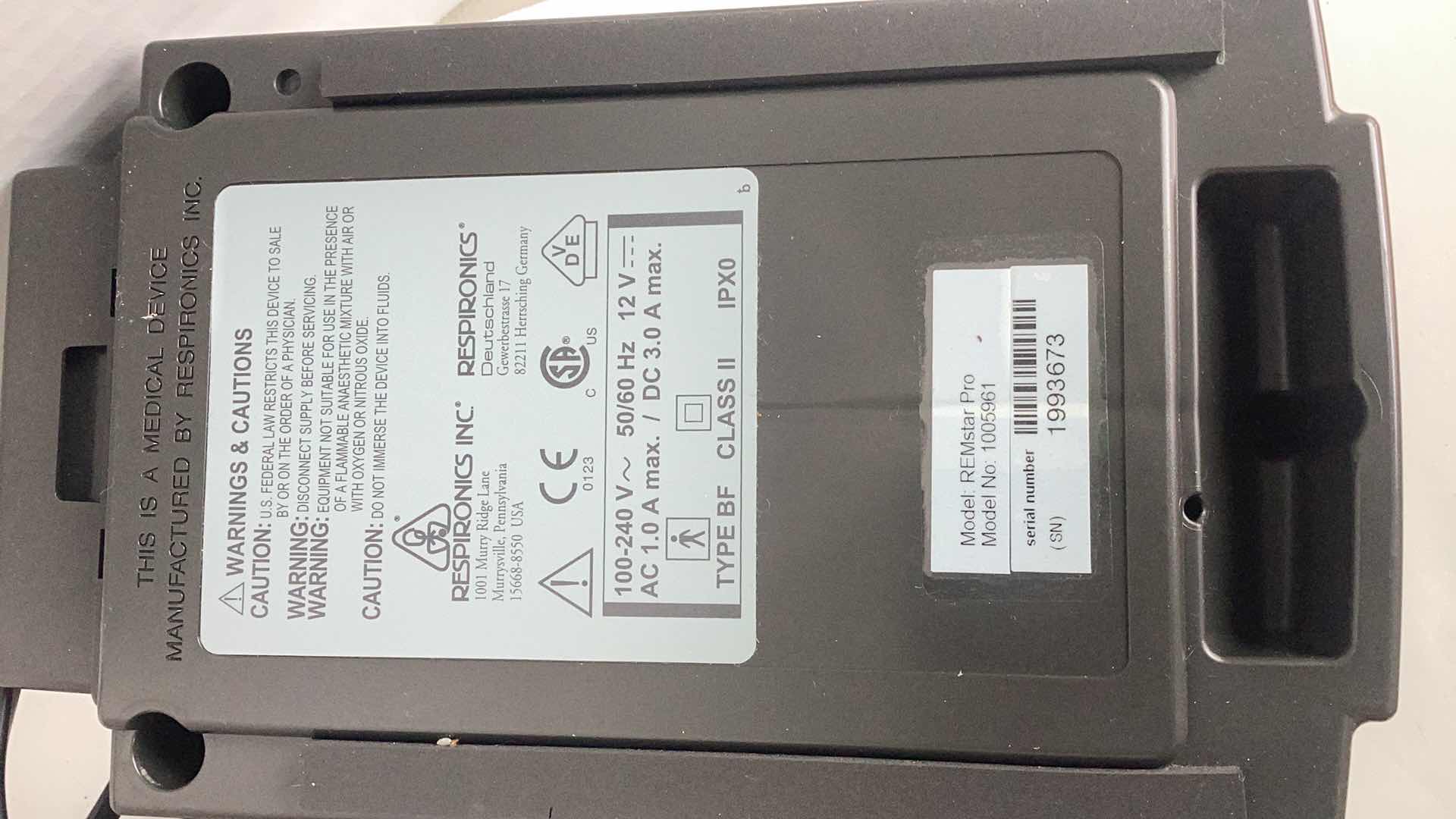 Photo 1 of RESPIRONIC BREATHING MACHINE