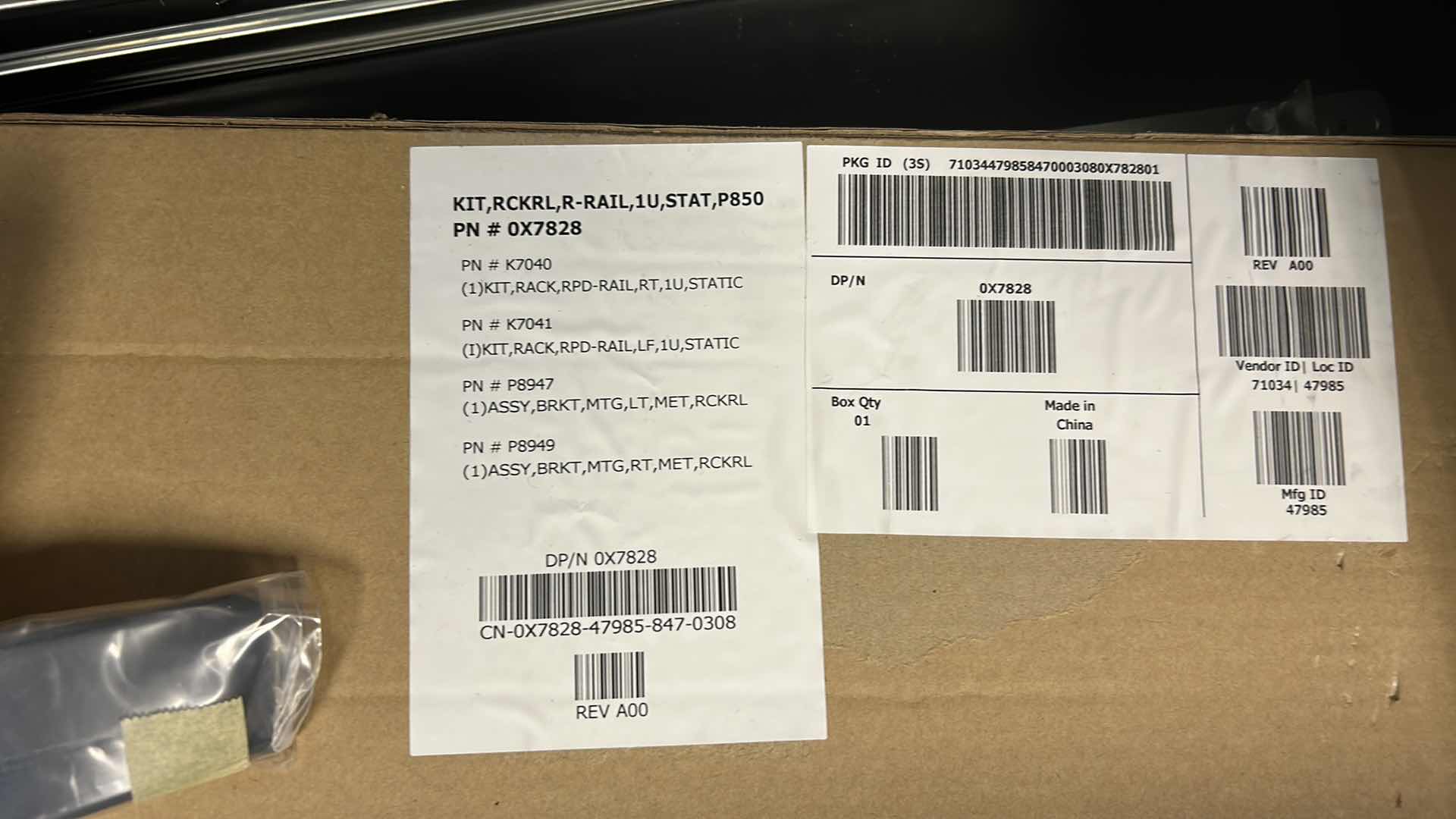 Photo 1 of CONTENTS OF CABINET DRAWER