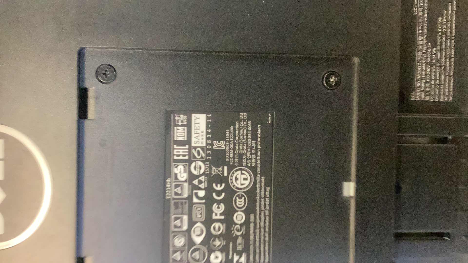 Photo 3 of DELL COMPUTER MONITOR NO STAND E2214HB