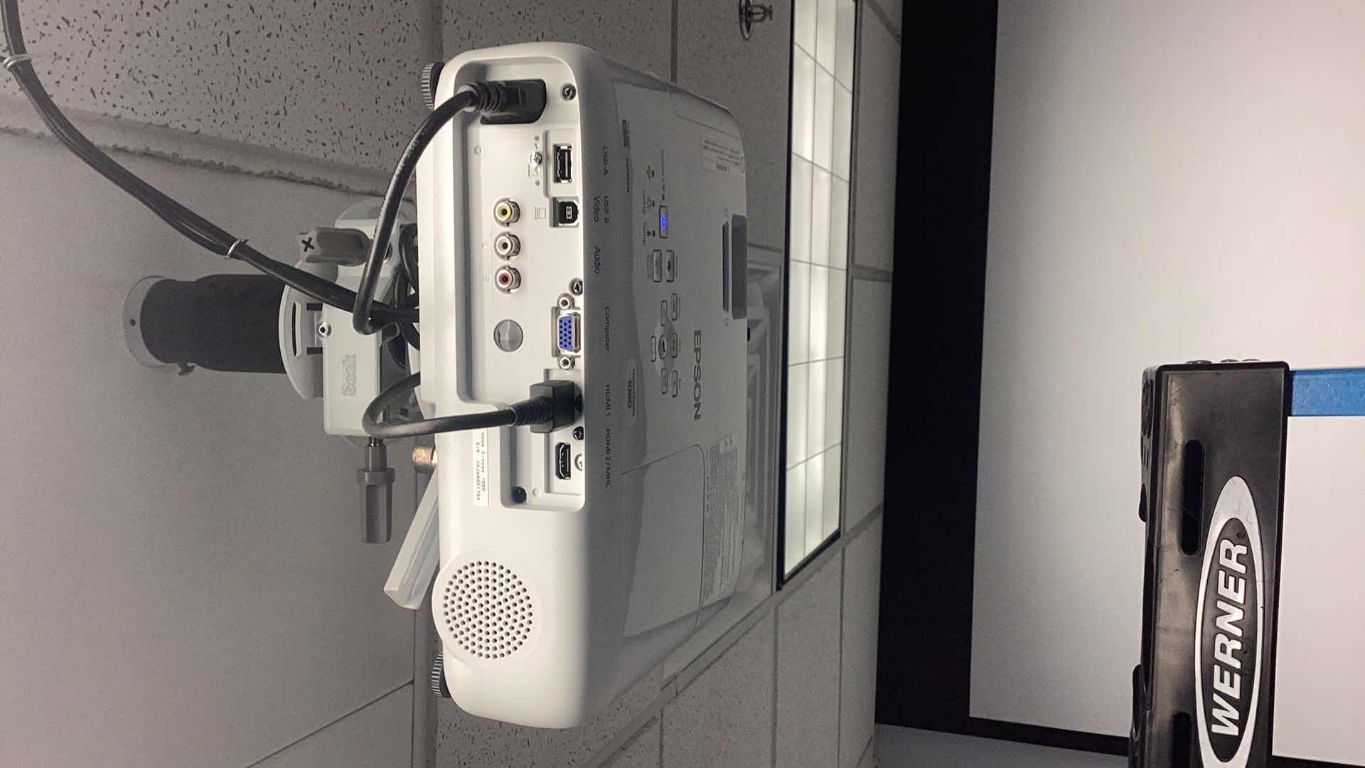 Photo 1 of EPSON HOME CINEMA 1060 THEATER PROJECTOR SECURITY HEX BITS ARE NEEDED TO REMOVE AND A TALL LADDER