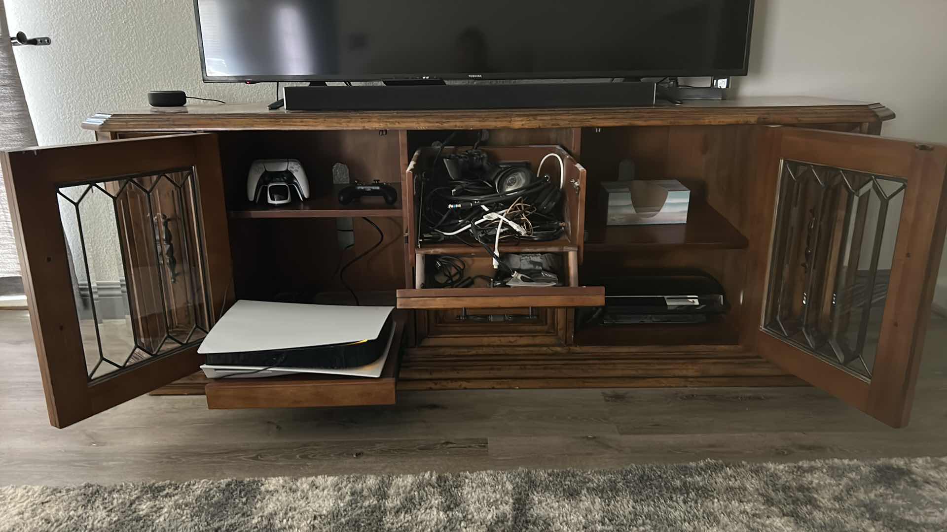 Photo 1 of ASPEN HOME WOOD WITH METAL ACCENTS TV ENTERTAINMENT CENTER 78 x 21 x H29