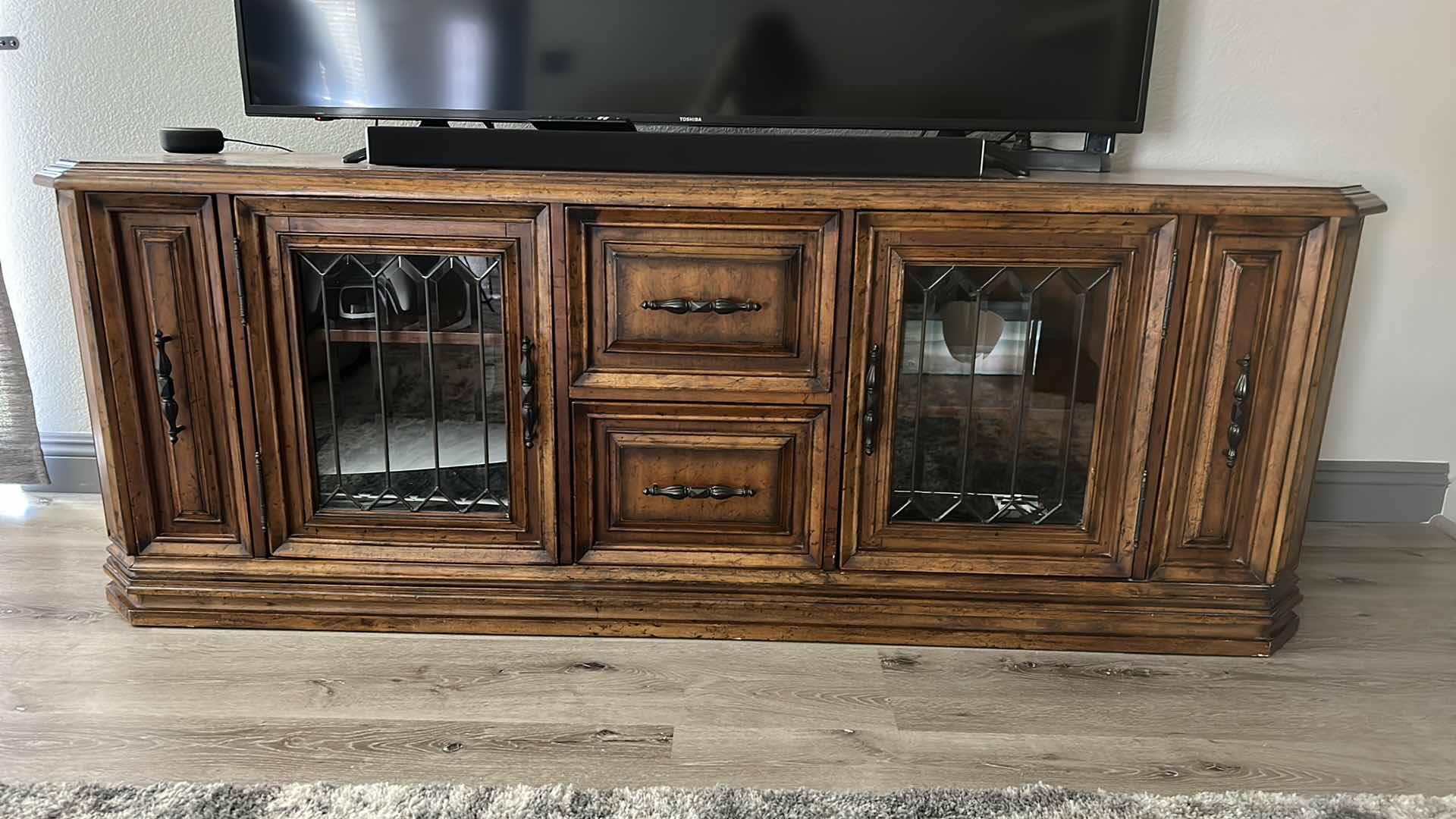 Photo 1 of ASPEN HOME WOOD WITH METAL ACCENTS TV ENTERTAINMENT CENTER 78 x 21 x H29