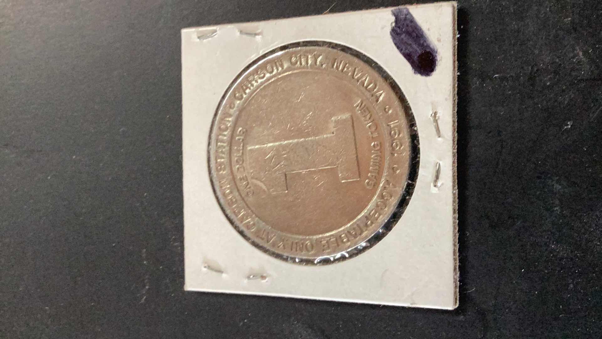 Photo 1 of CARSON STATION 1991 CASINO COIN