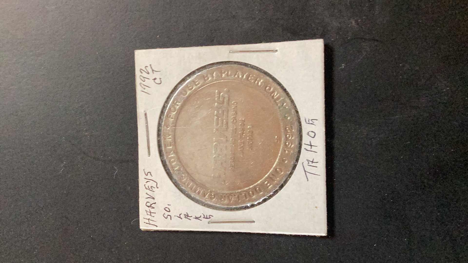 Photo 1 of HARVEYS 1992 CASINO COIN
