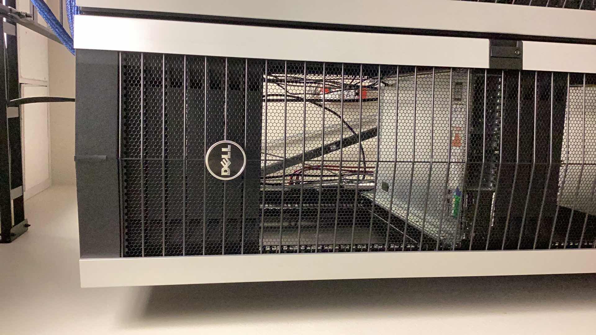 Photo 1 of DELL SERVER RACK 24” X 36” H 79” COMPONENTS NOT INCLUDED  (BUYER TO DISASSEMBLE & REMOVE FROM 2ND STORY OFFICE BUILDING W ELEVATOR)