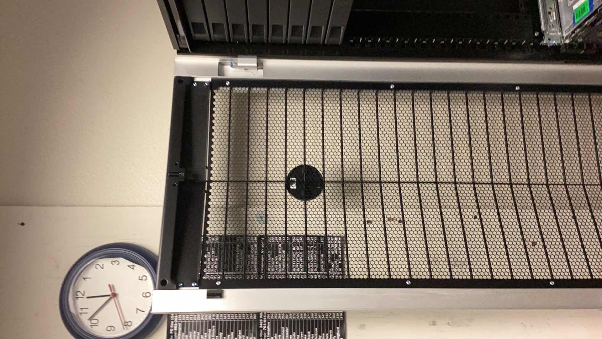 Photo 1 of DELL SERVER RACK 24” X 36” H 79” COMPONENTS NOT INCLUDED  (BUYER TO DISASSEMBLE & REMOVE FROM 2ND STORY OFFICE BUILDING W ELEVATOR)