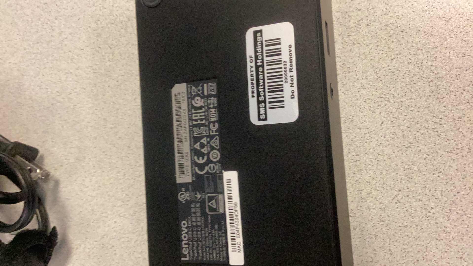 Photo 2 of LENOVO THINKPAD USB C DOCK