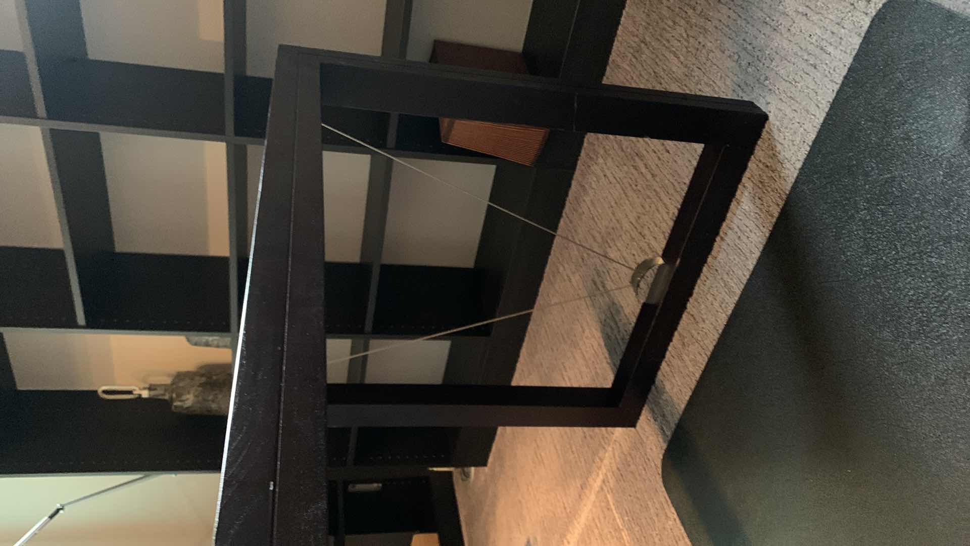 Photo 1 of DESIGNER BLACK MODERN TEMPERED GLASS W POLISHED CHROME DESK 63” x 28” (INCLUDES FLOOR PAD)